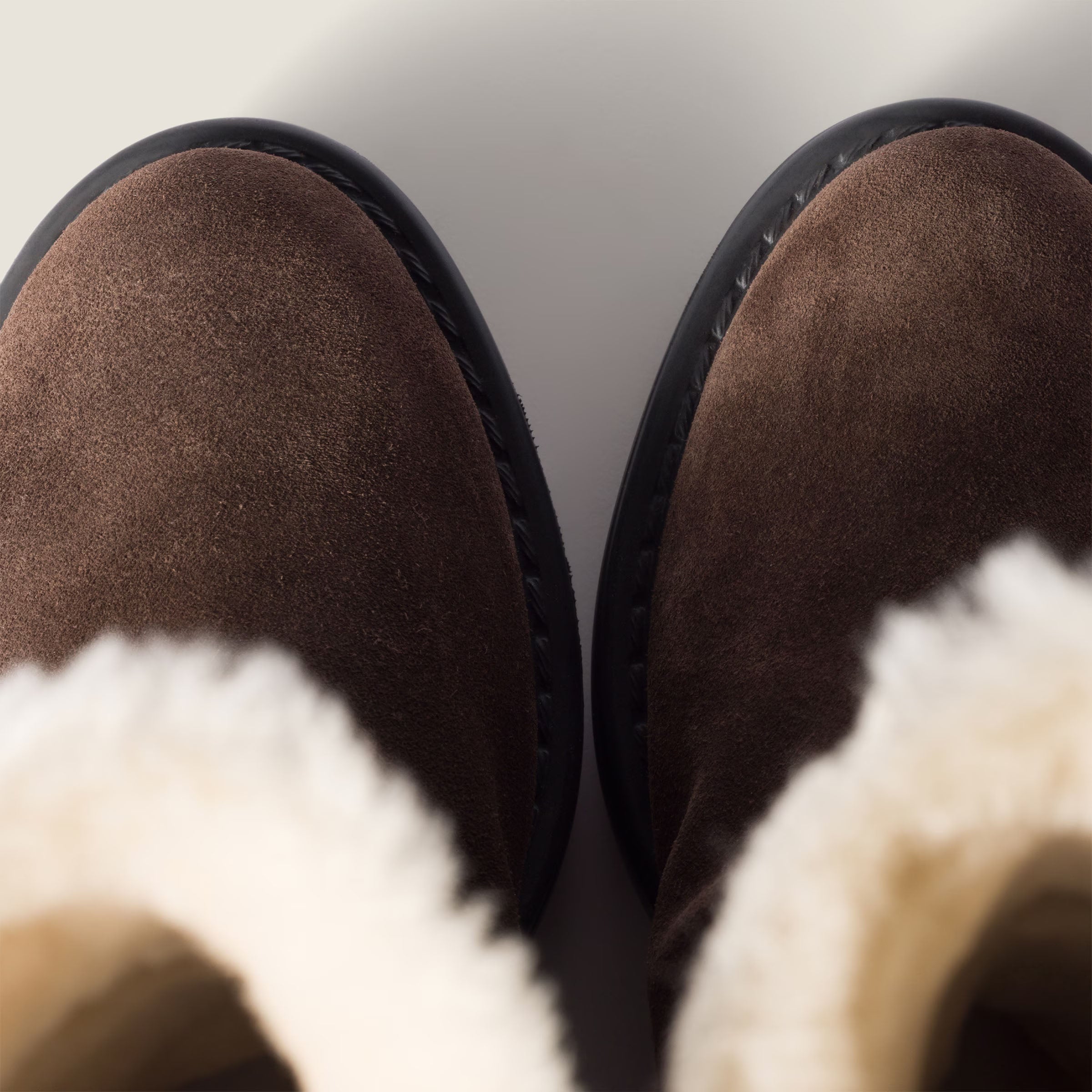 Women's Brown Suede Shearling Boots
