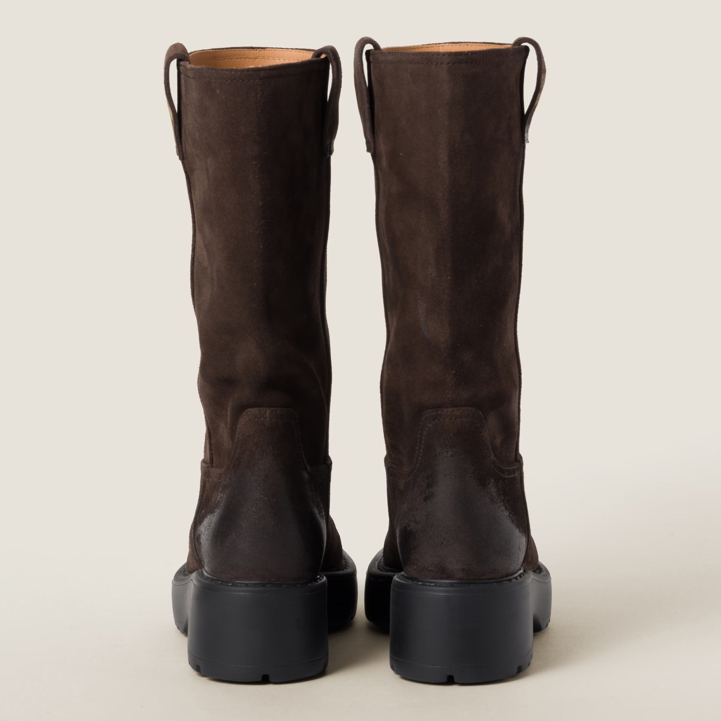 Women's Chocolate Suede Riding Boots