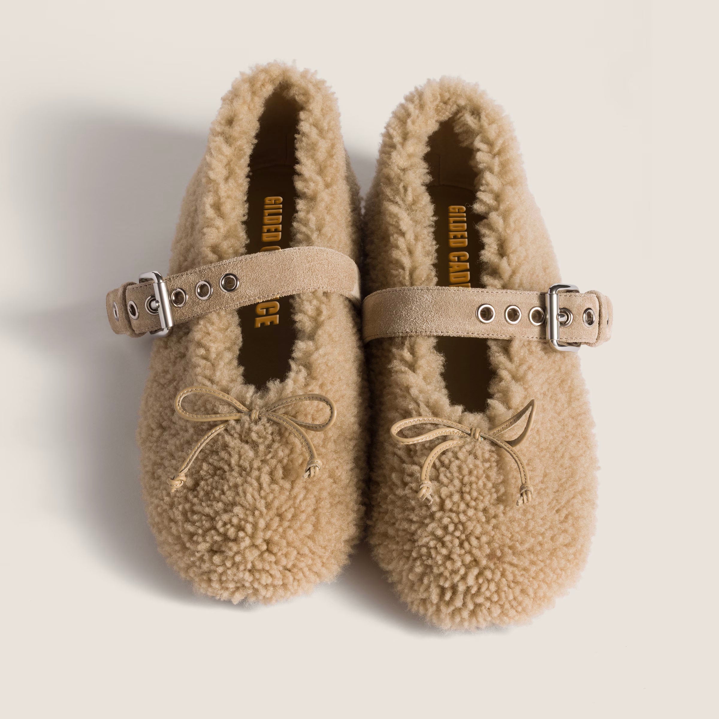 Shearling ballerinas
