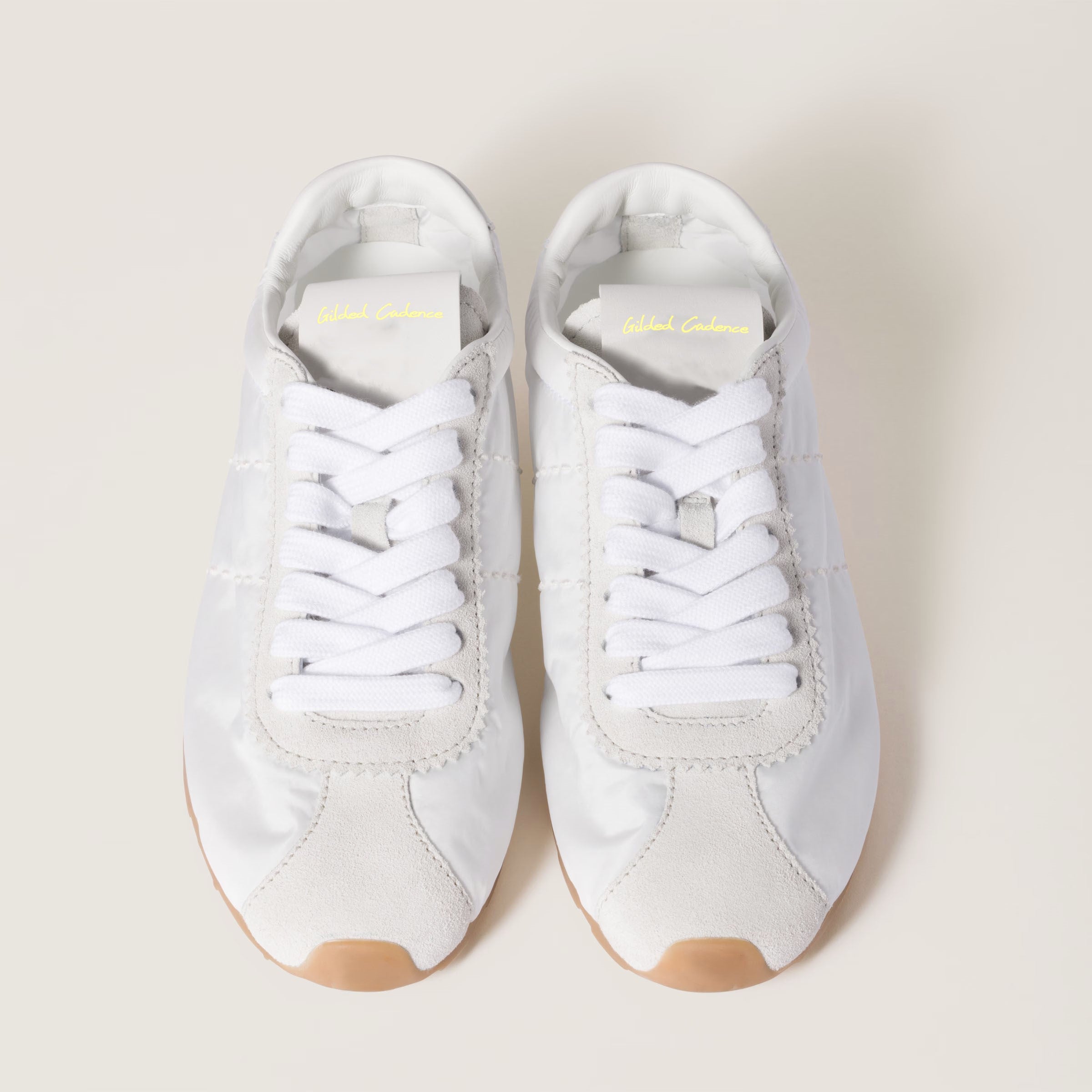 Plume technical fabric and suede sneakers