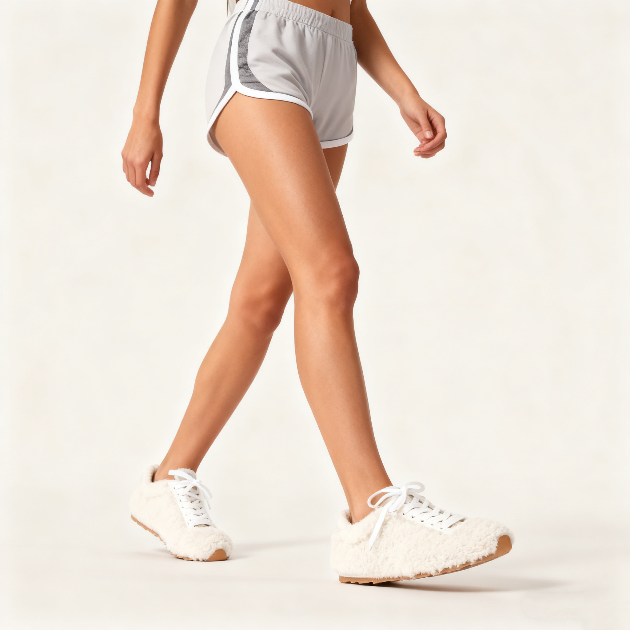 Plume shearling sneakers