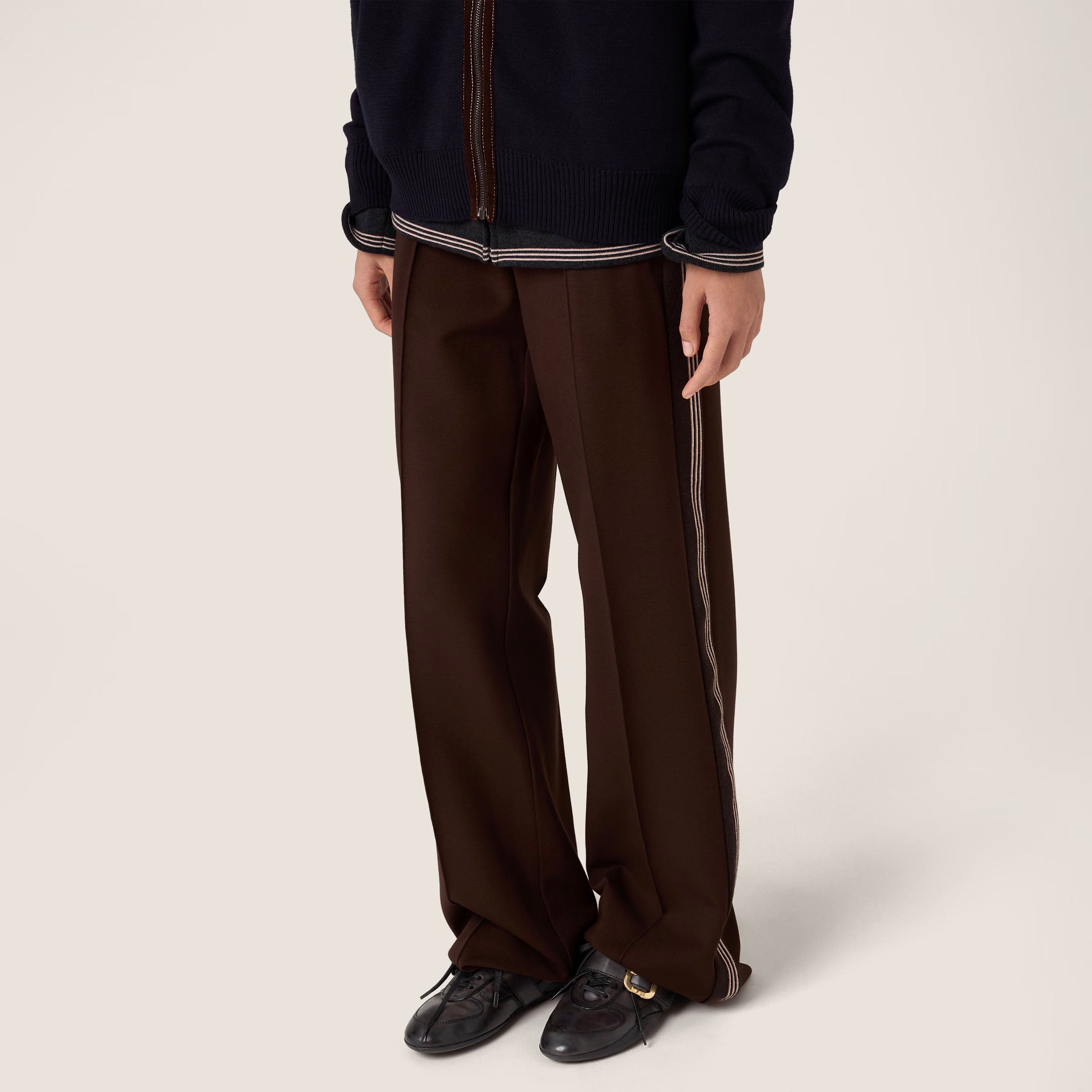 Leather sneakers with buckle