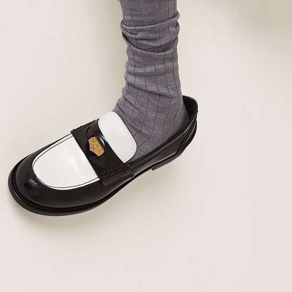 Leather penny loafers