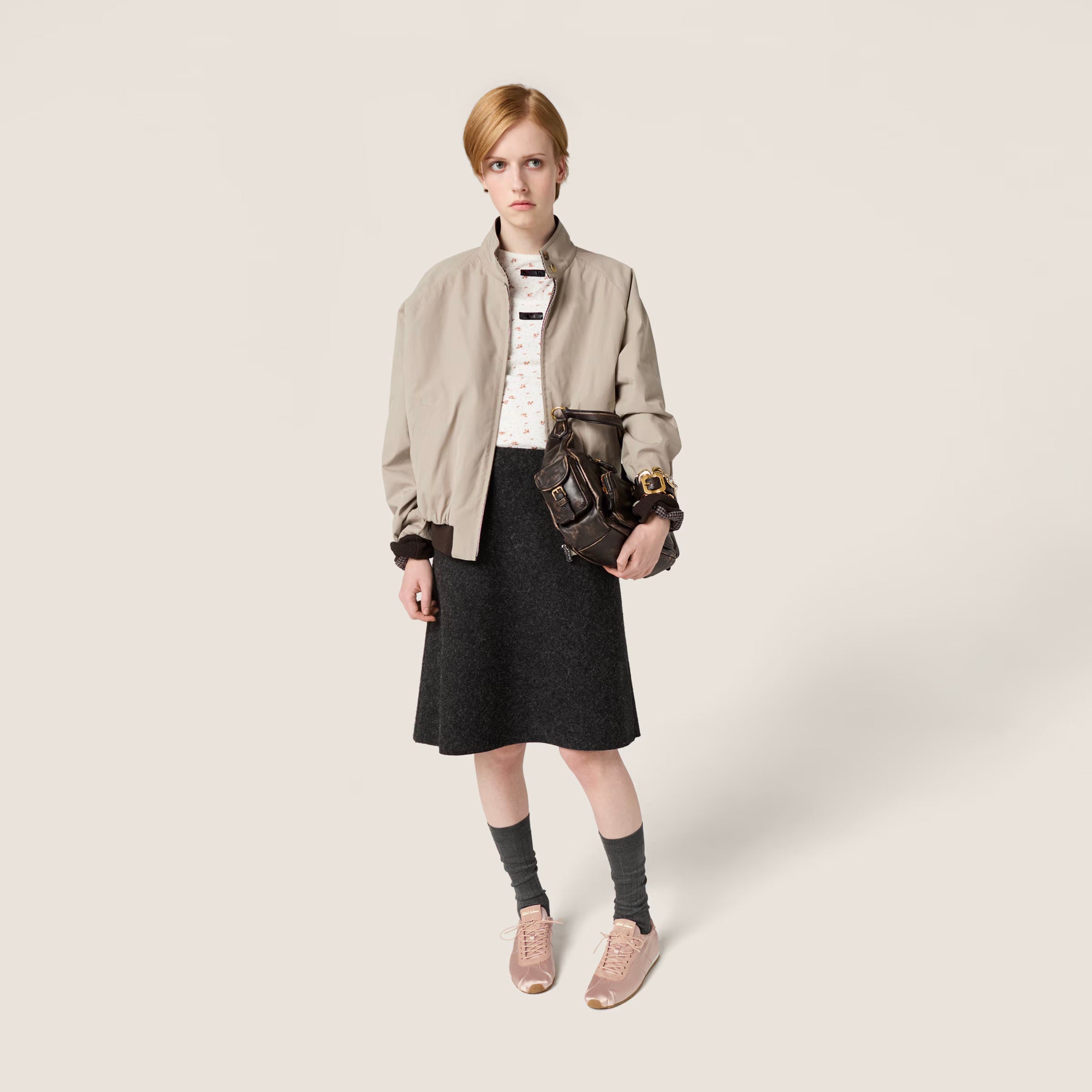 Plume satin sneakers