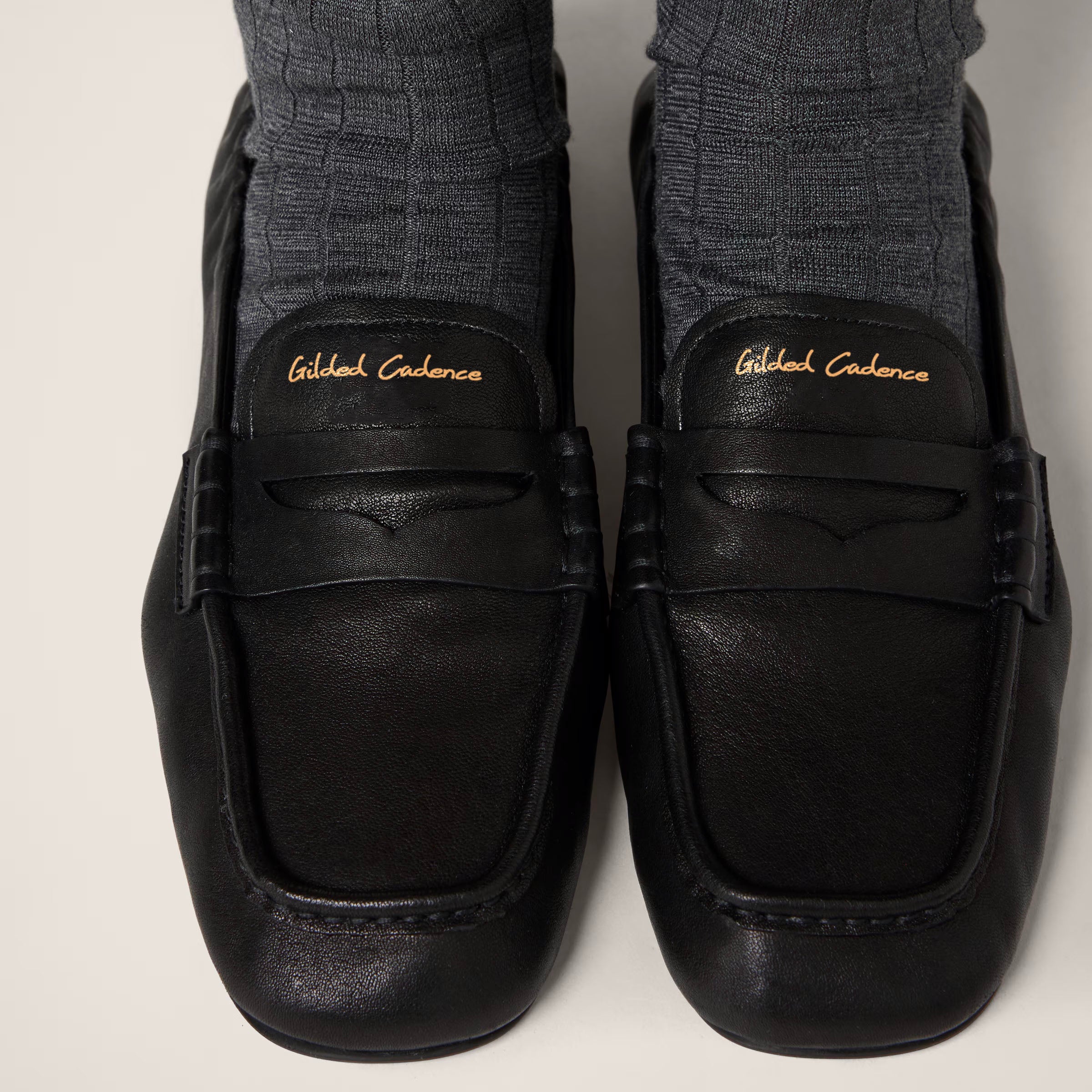 Ruches nappa leather loafers