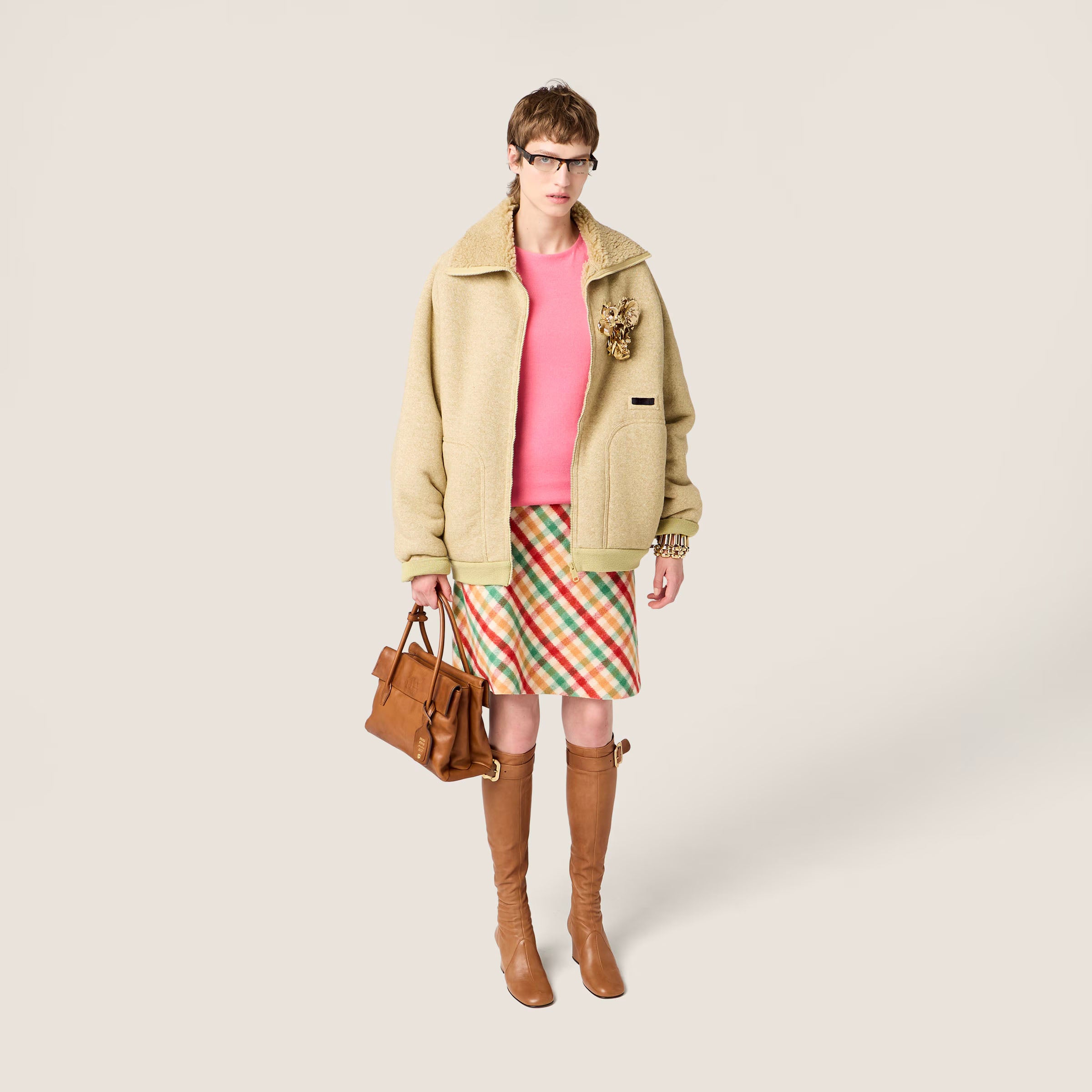 Nappa leather boots with buckle