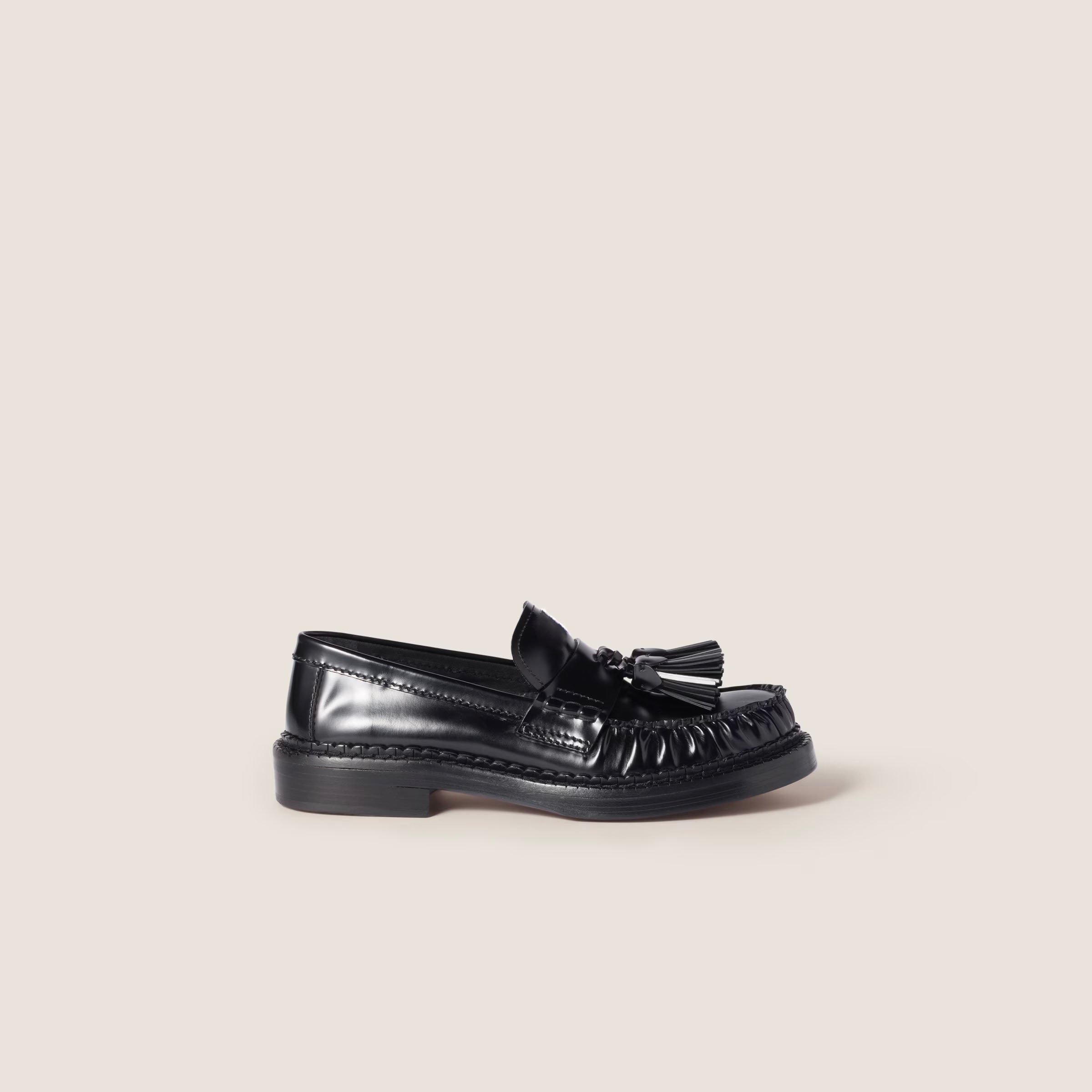 Tassel loafers in polished leather