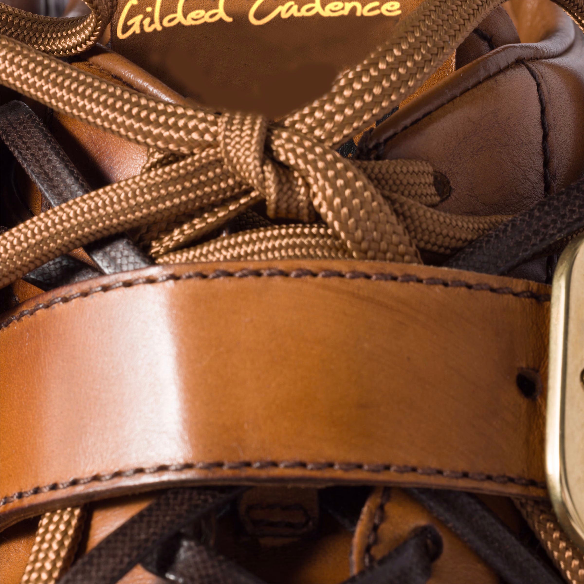 Leather sneakers with buckle