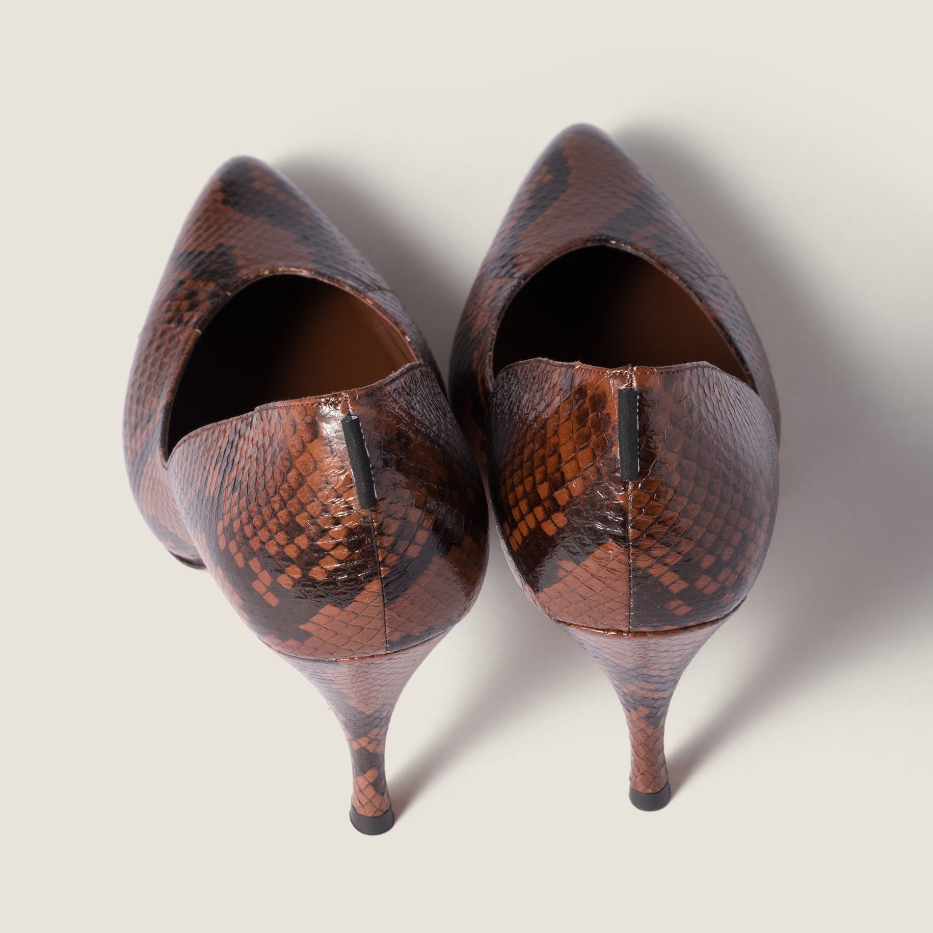 Python-Print Ayers Leather Pumps