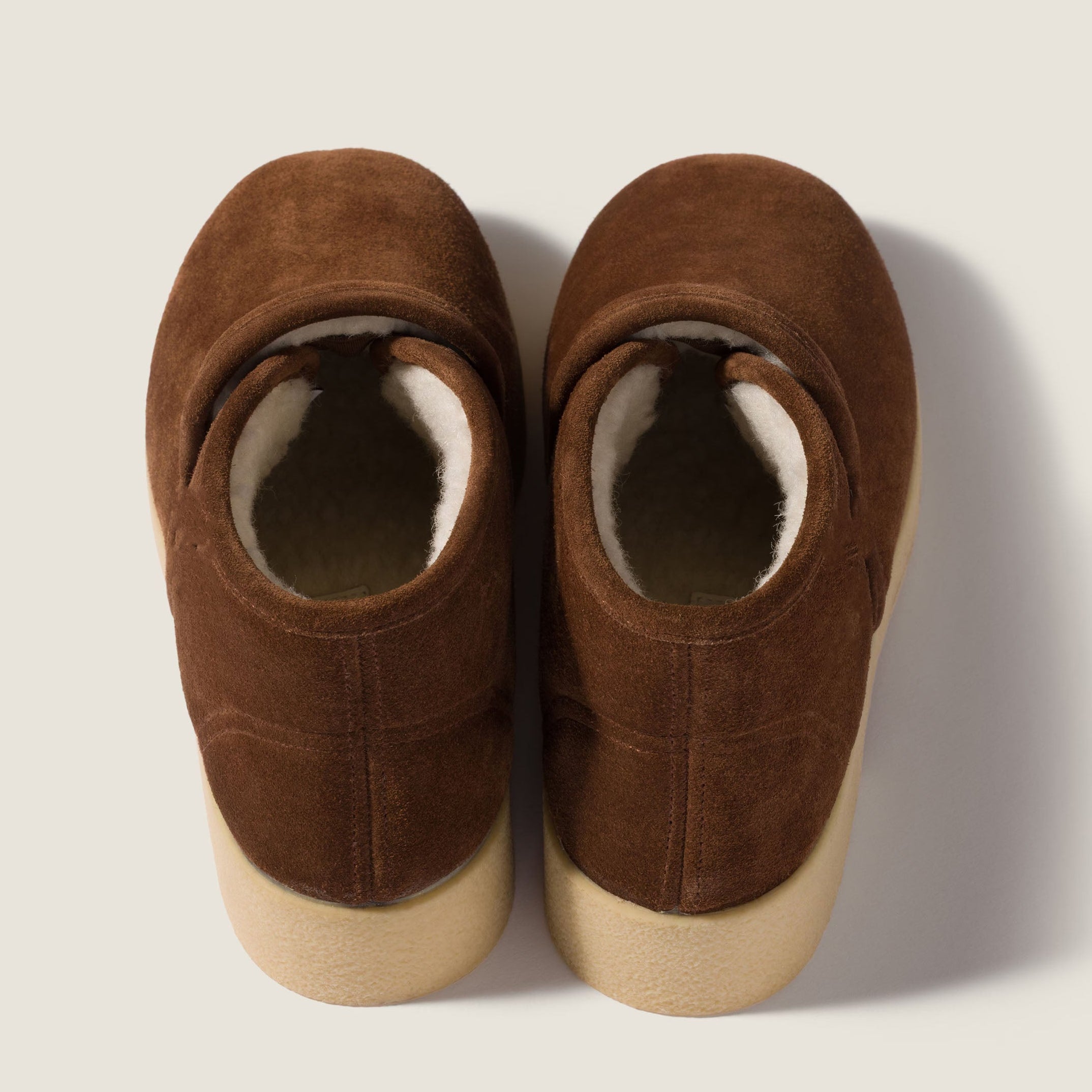 Women's Brown Suede Shearling Mini Boots