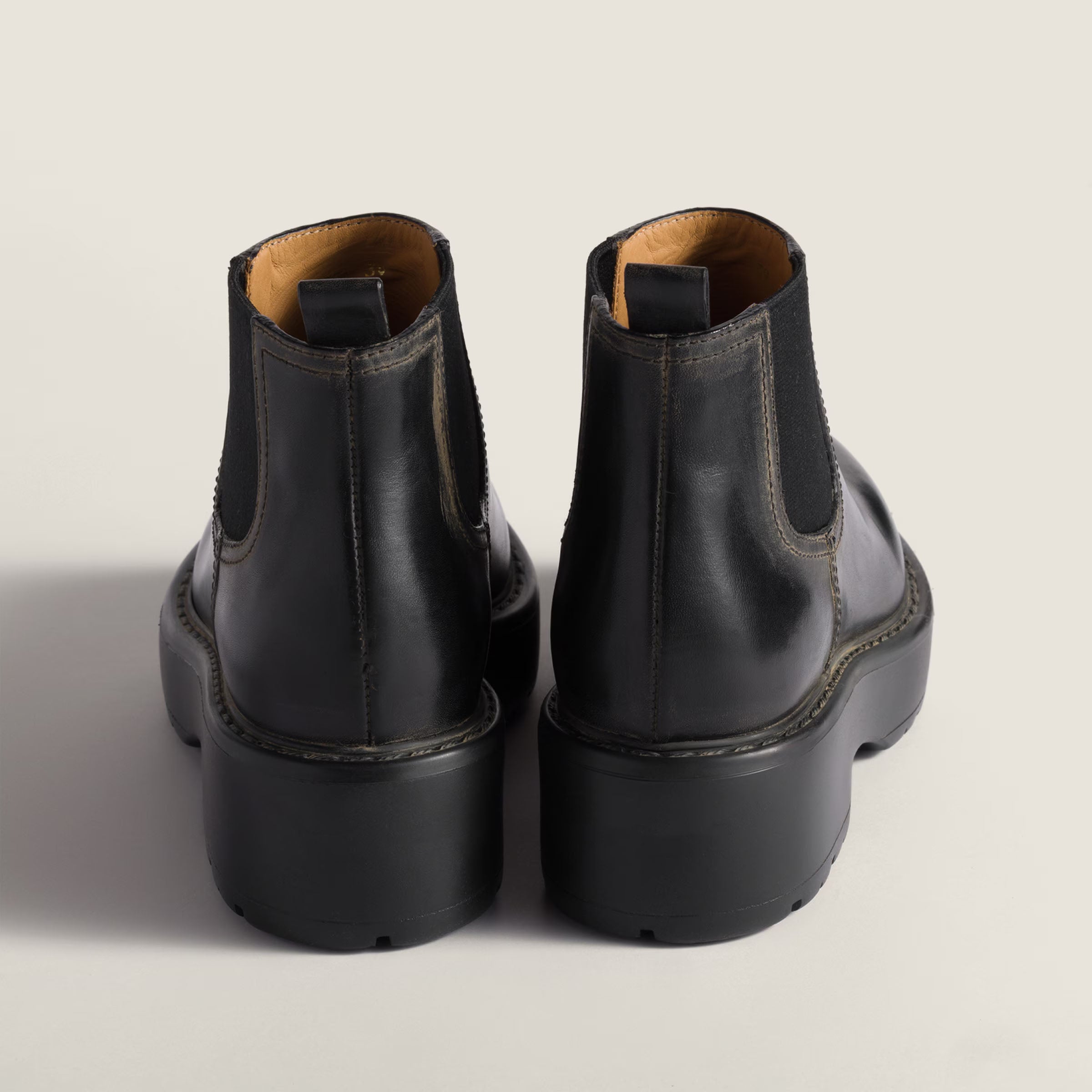 Classic Black Leather Ankle Booties