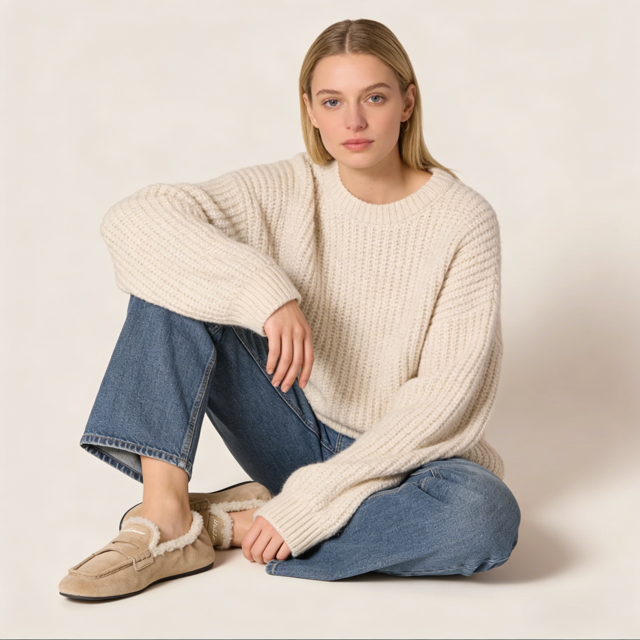 Ruches suede loafers