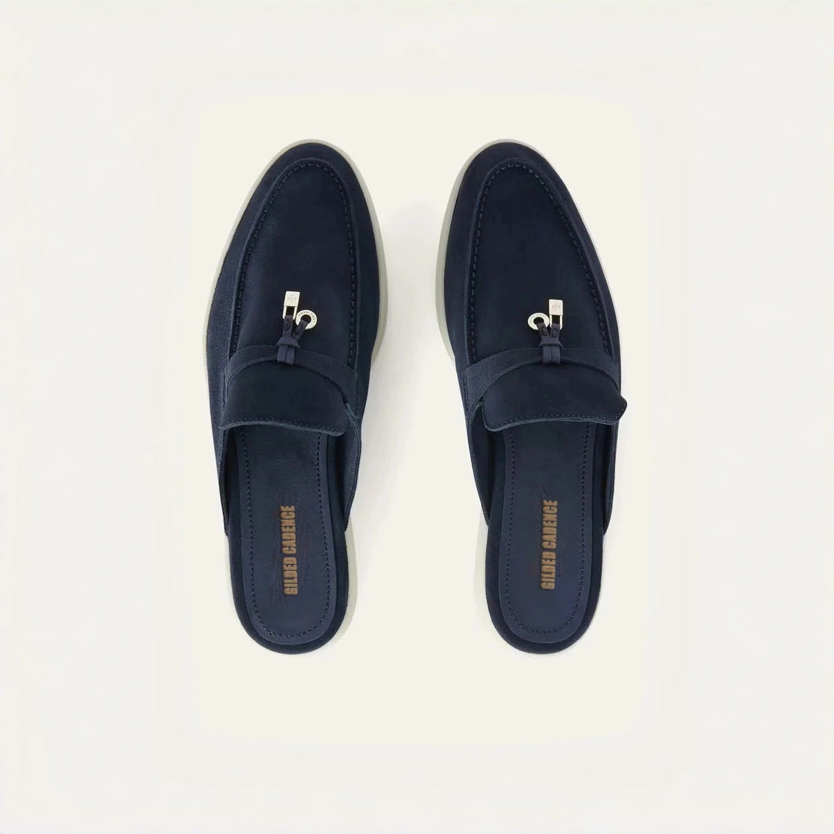 Women's Argo Blue Suede Babouche Loafers