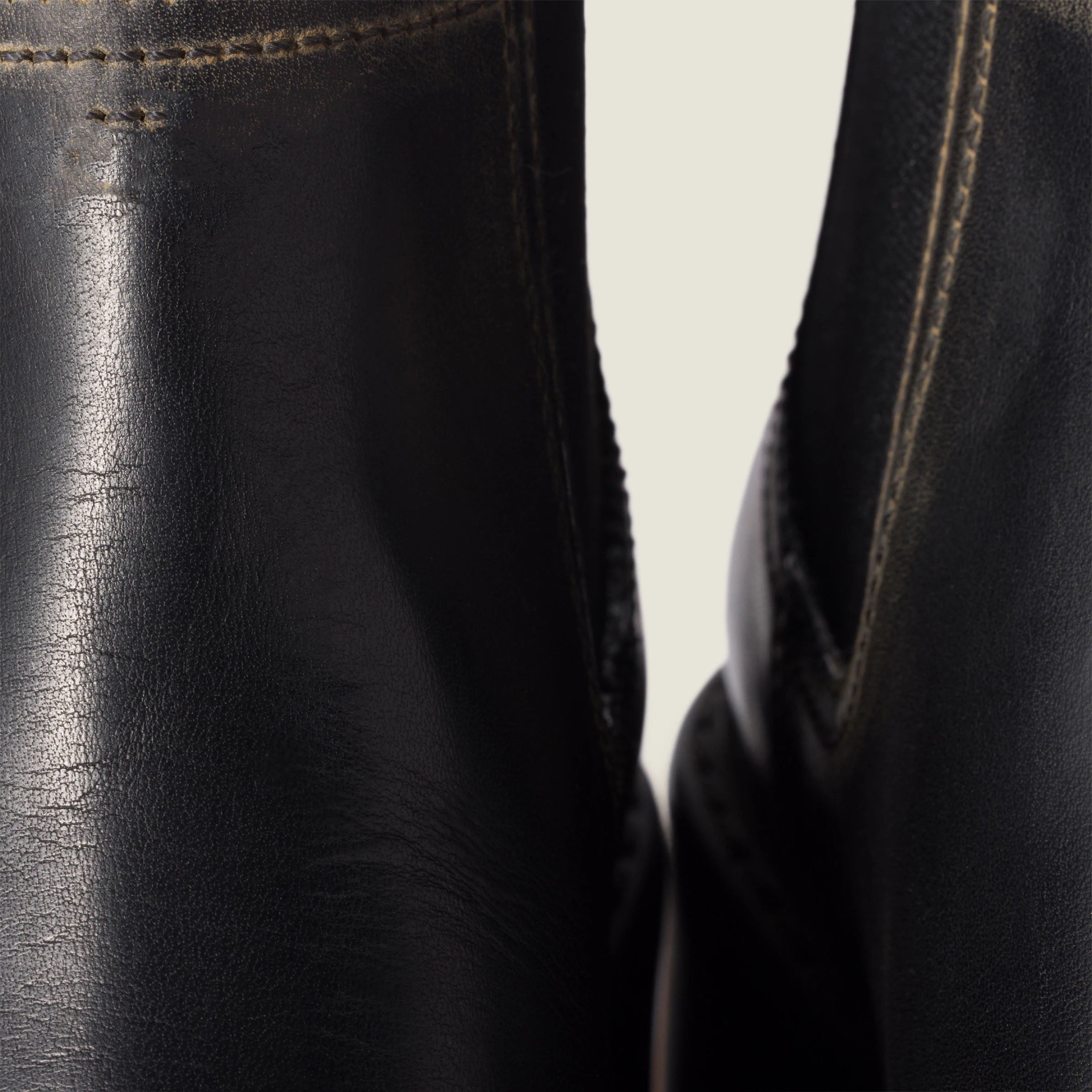 Classic Black Leather Ankle Booties