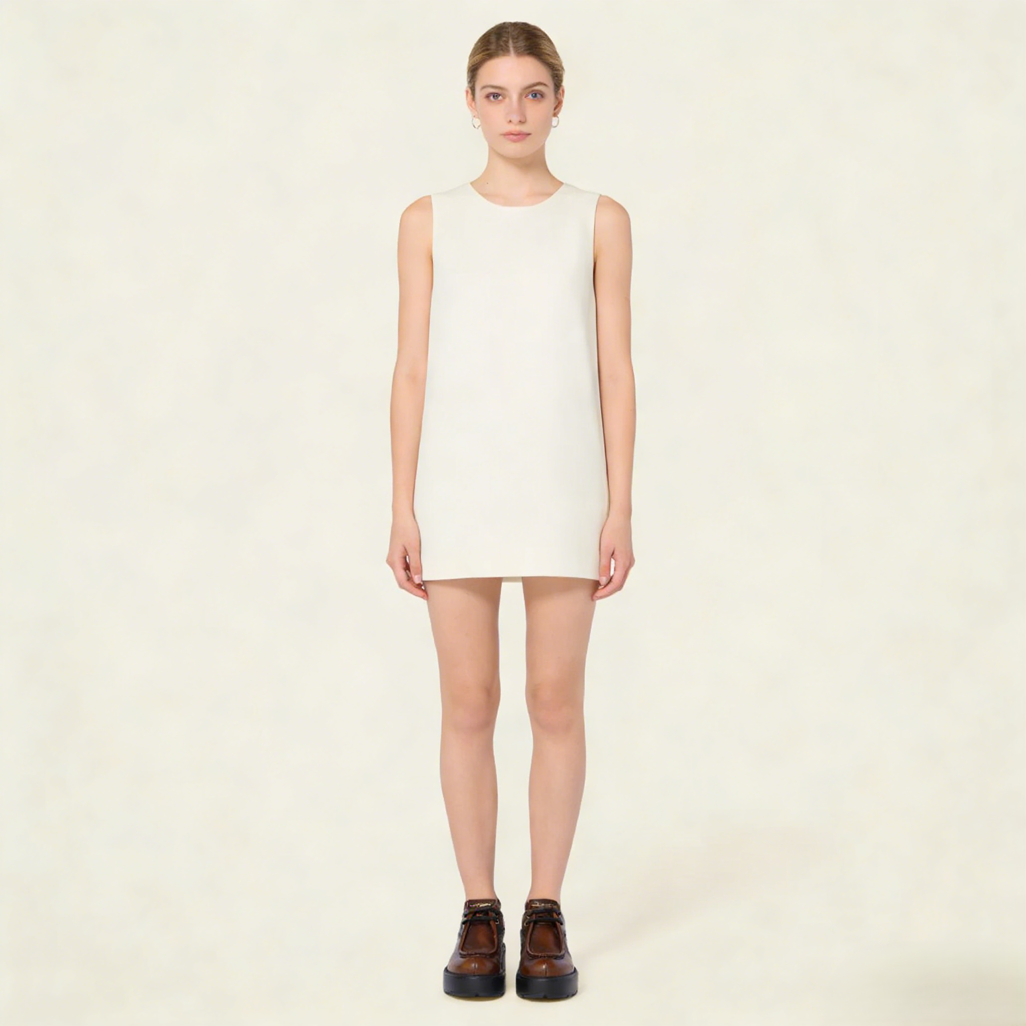 Laced Fume Leather Retro Shoes