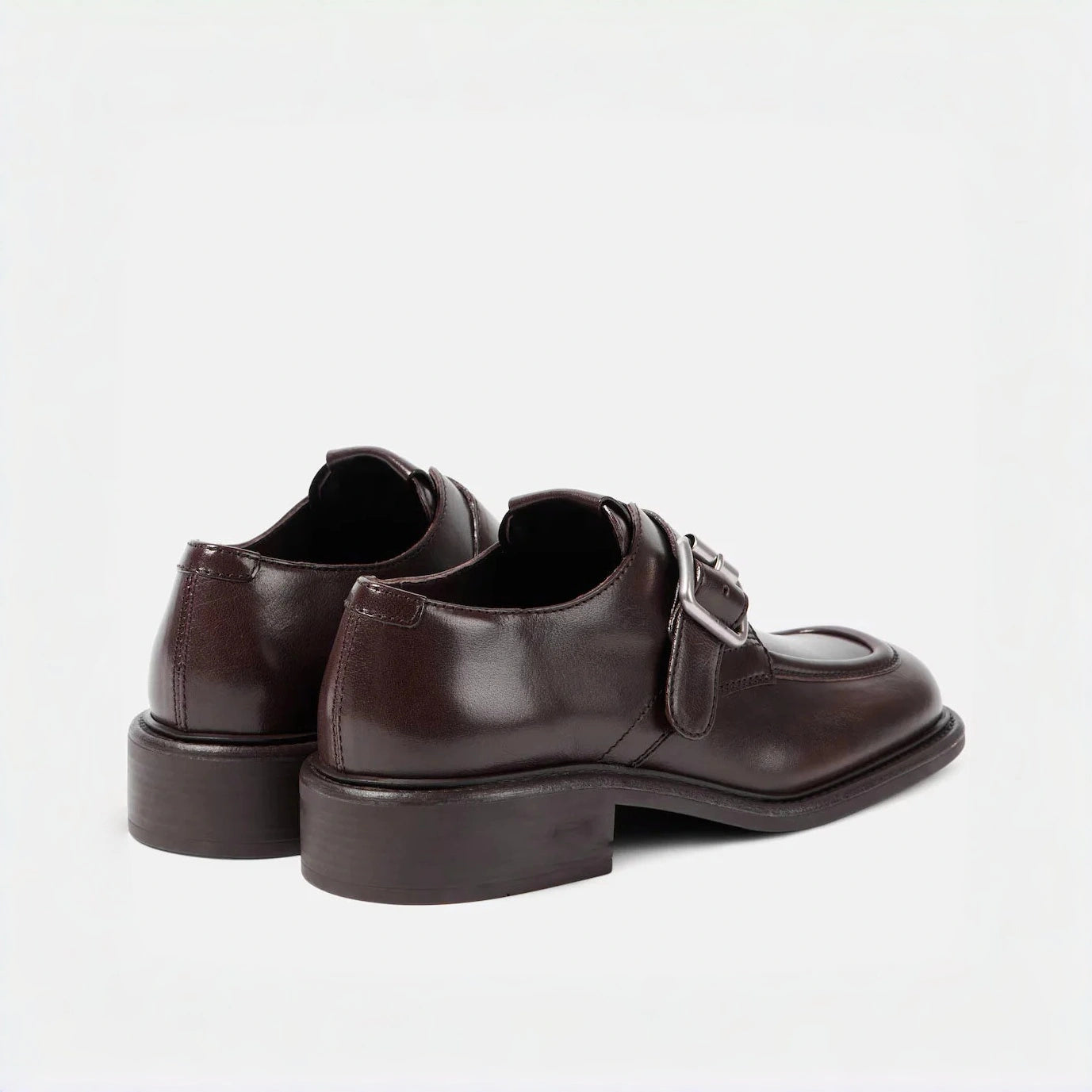 Dark Brown Polished Leather Brogue Shoes