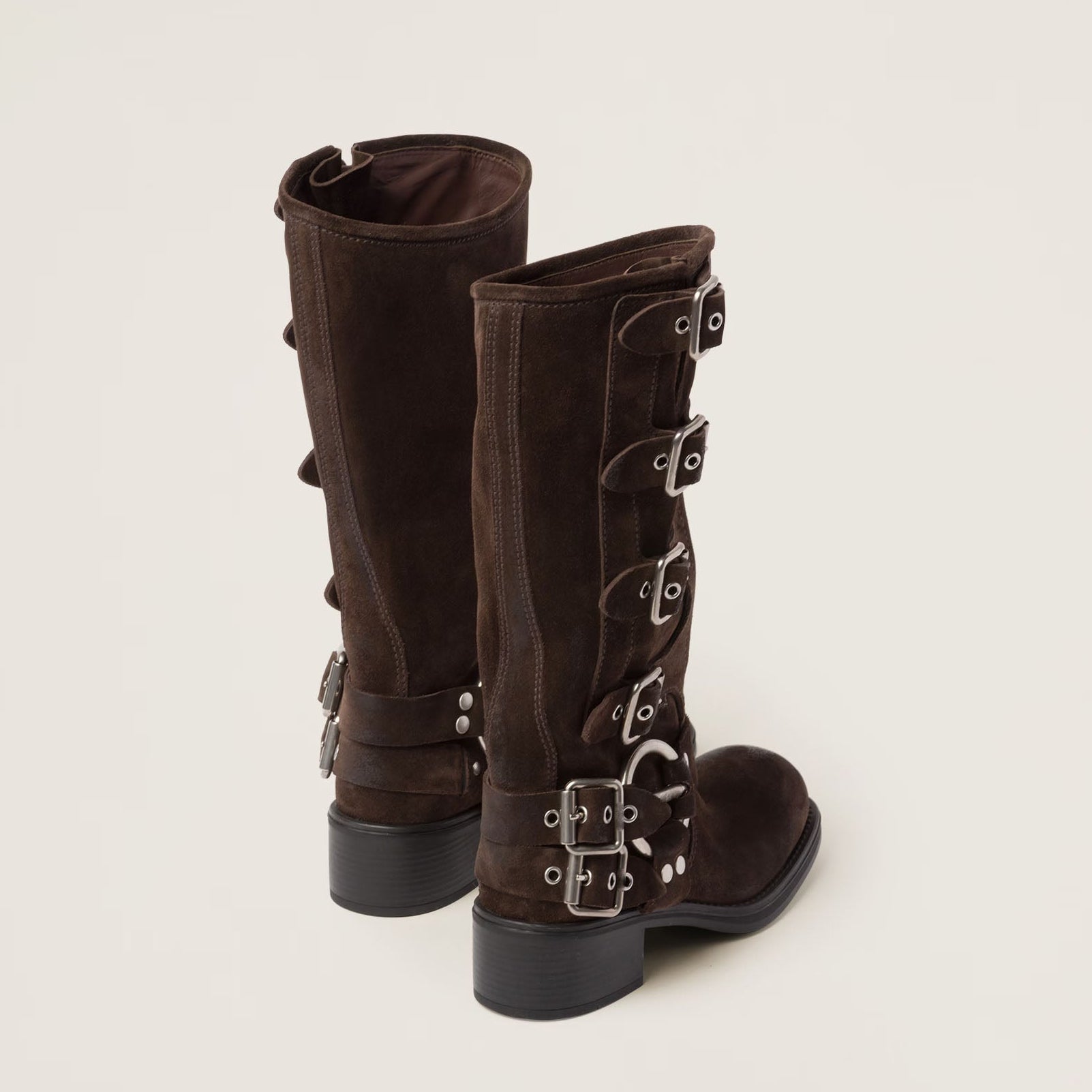 Women's Dark Brown Suede Tall Boots