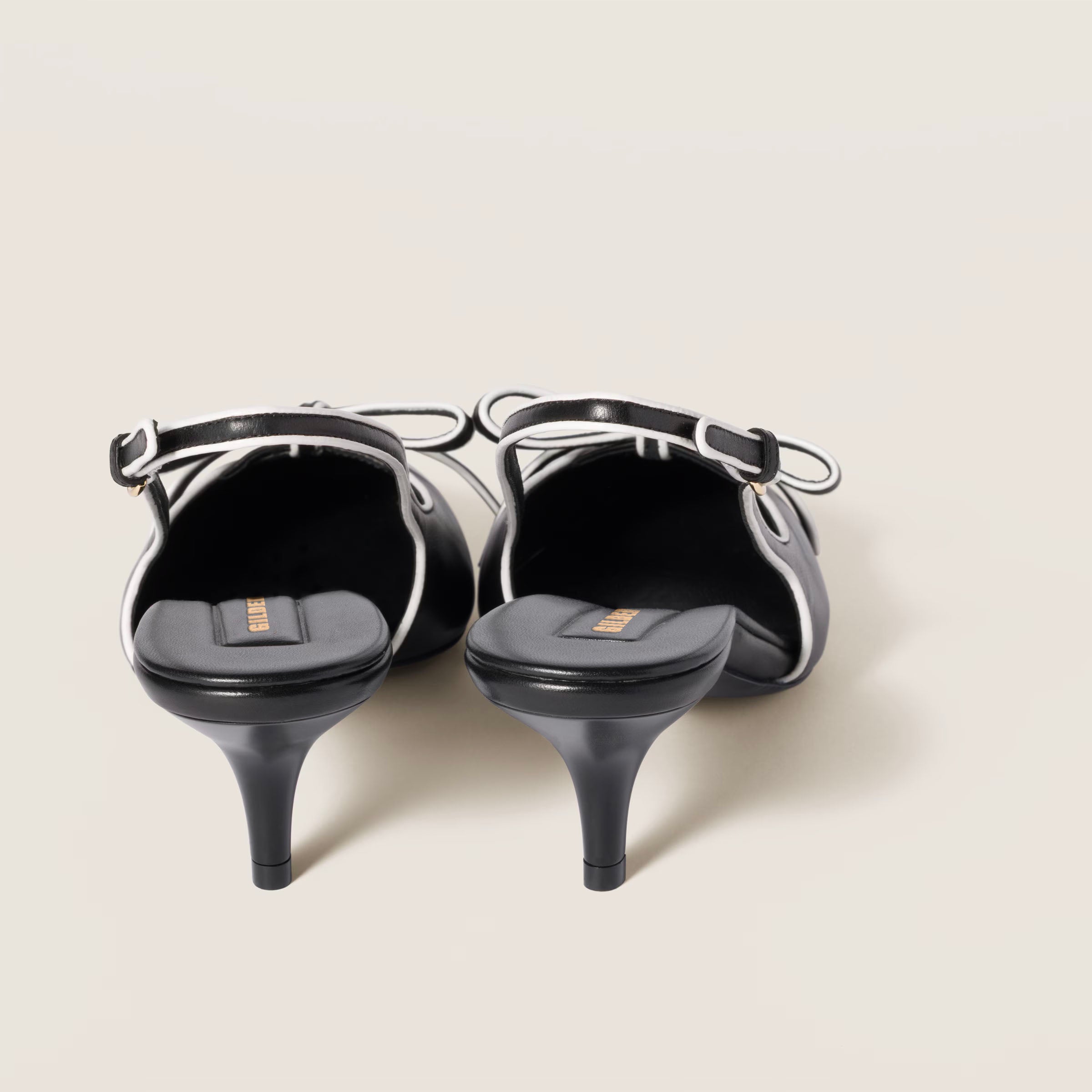 Nappa leather slingback pumps