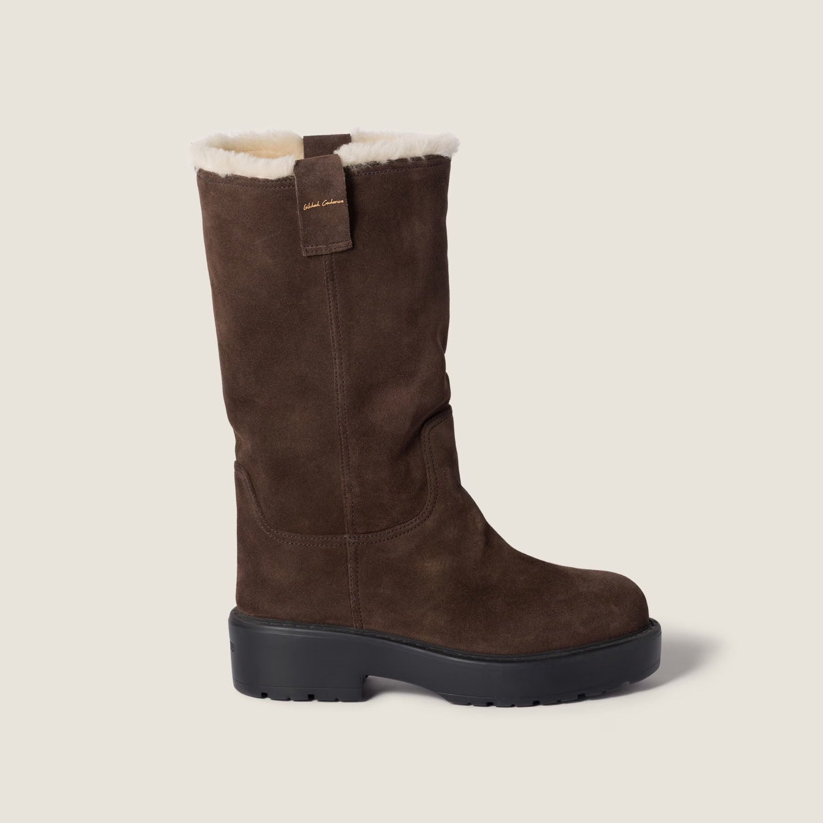 Women's Brown Suede Shearling Boots