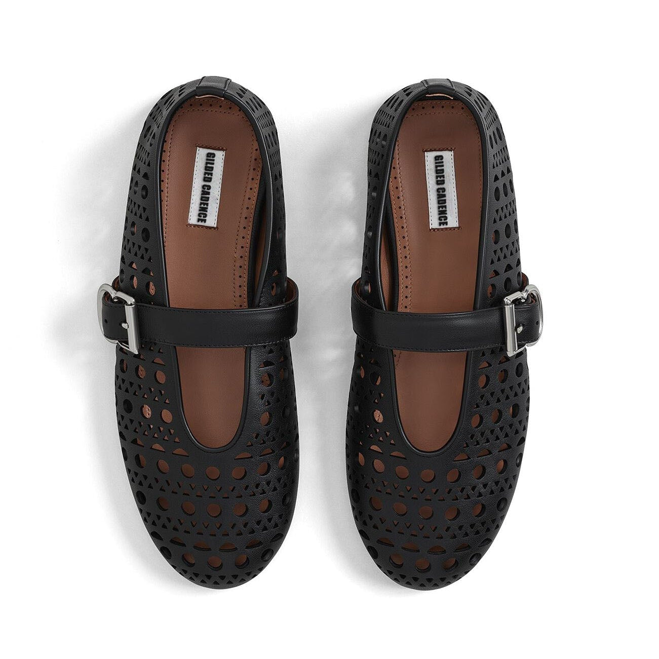 Vienne Perforated Lambskin Ballet Flats