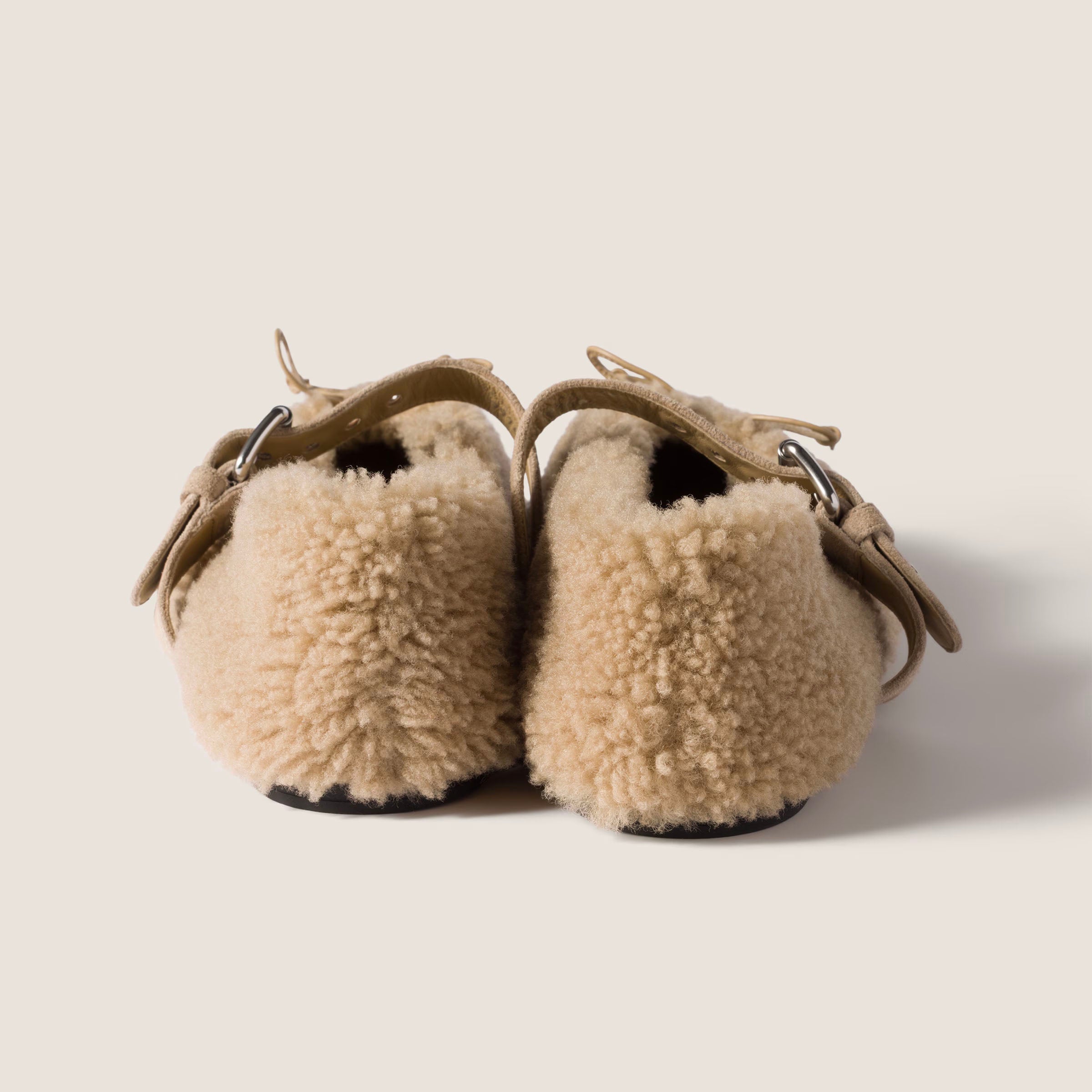 Shearling ballerinas