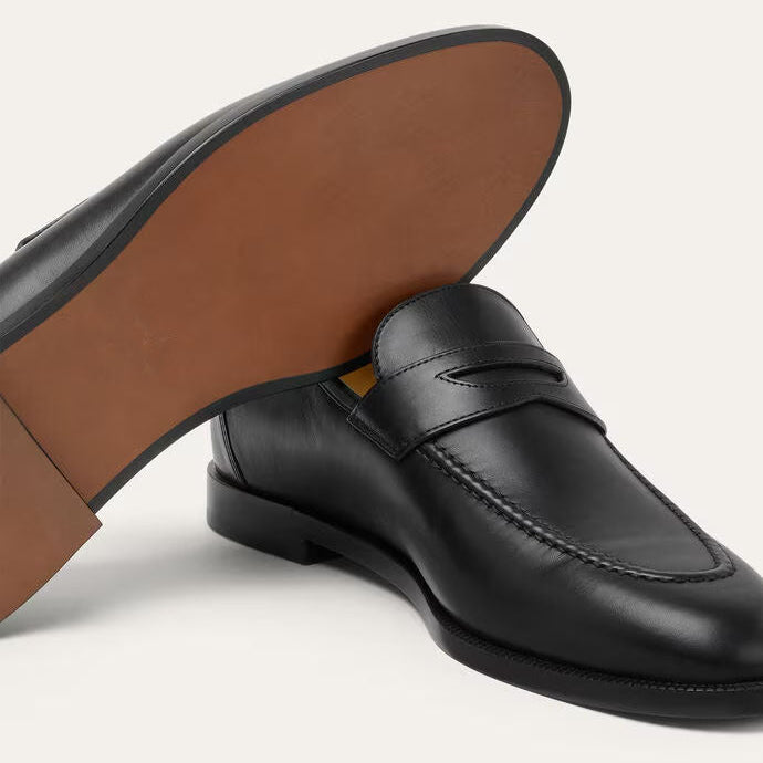 Women's Black Calfskin Sergio Loafers