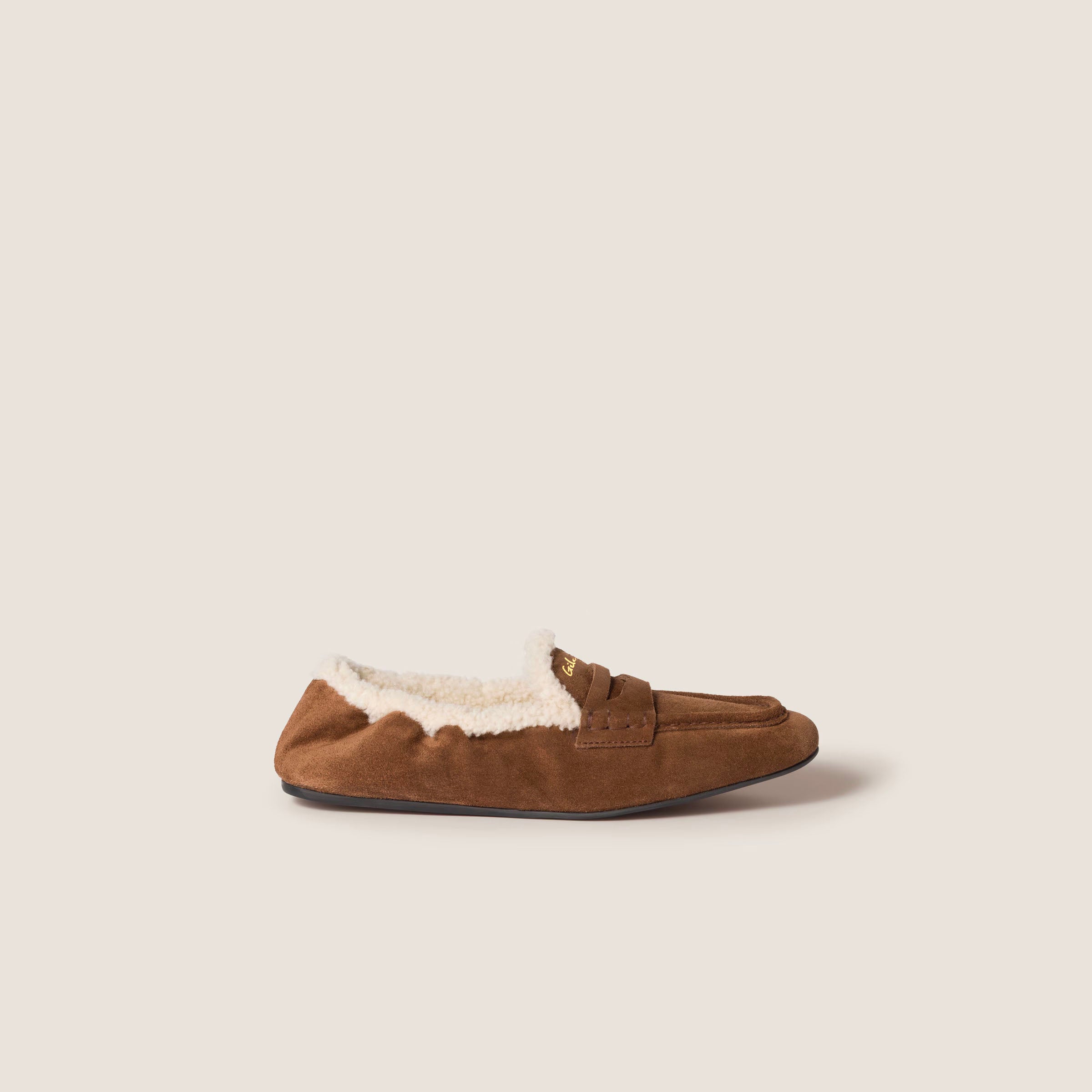 Ruches suede loafers