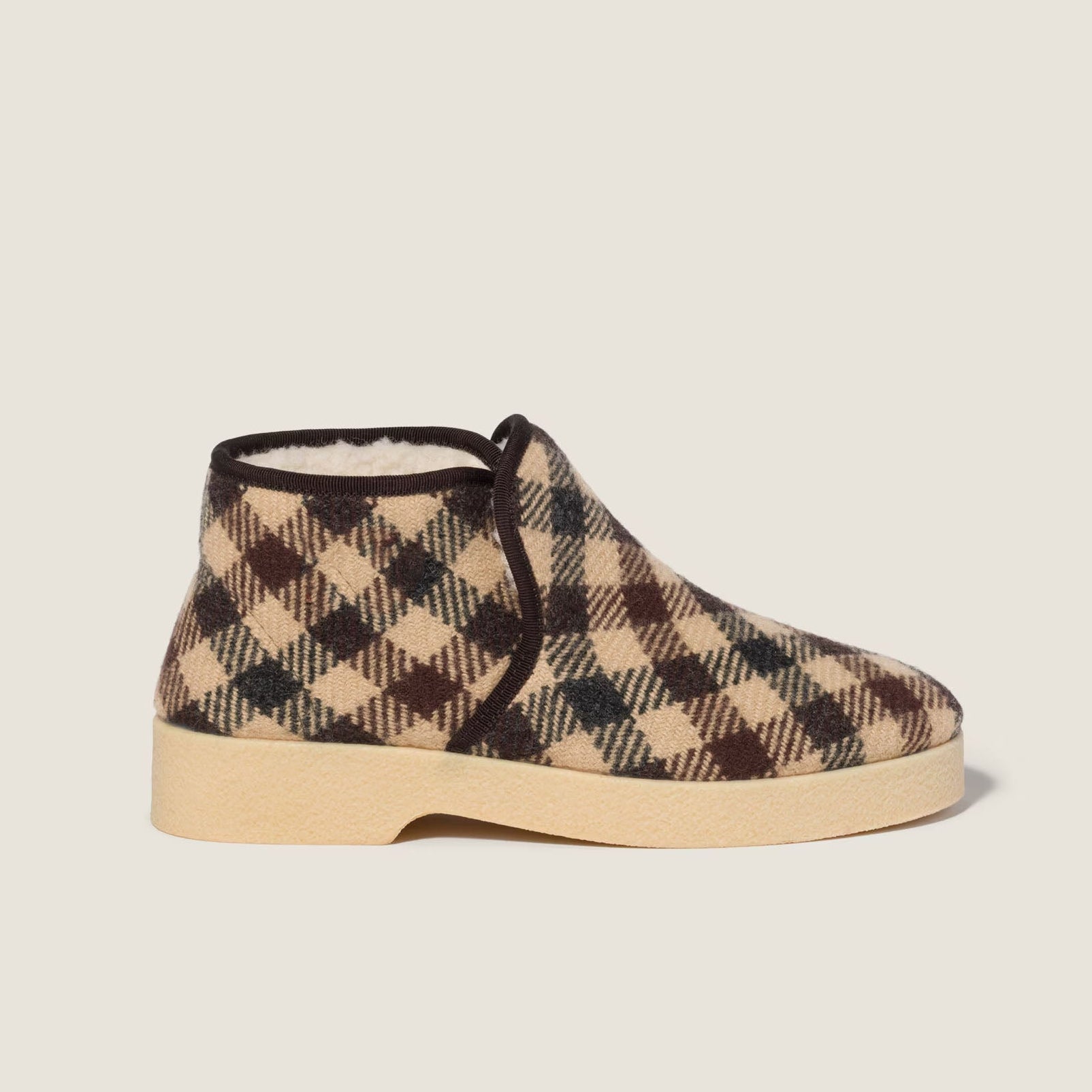 Women's Wool Knit Mini Shearling Boots