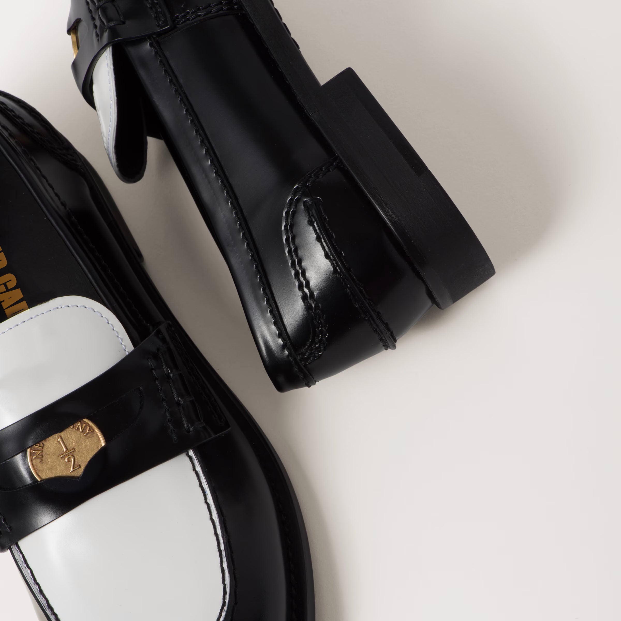 Leather penny loafers