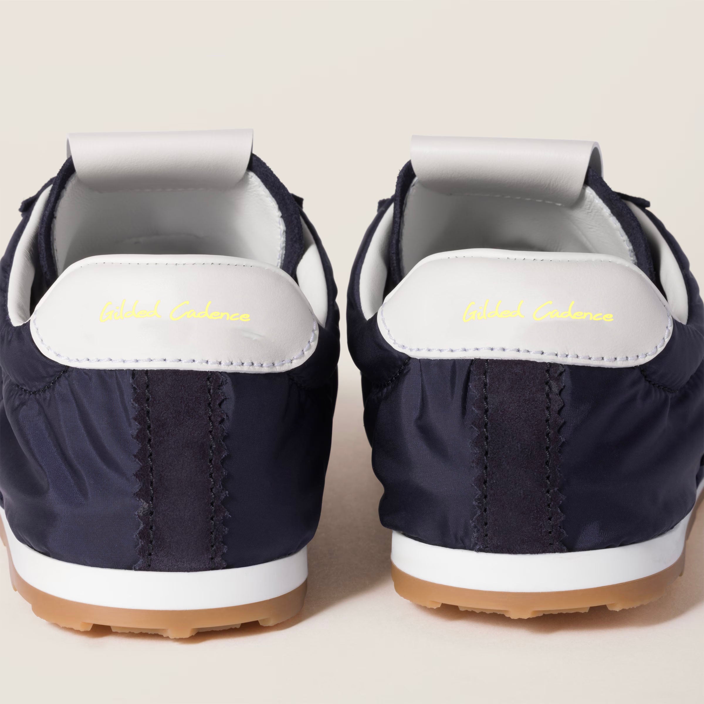 Plume technical fabric and suede sneakers