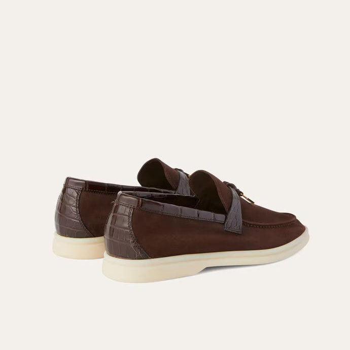 Women's Chocolate Suede Summer Loafers
