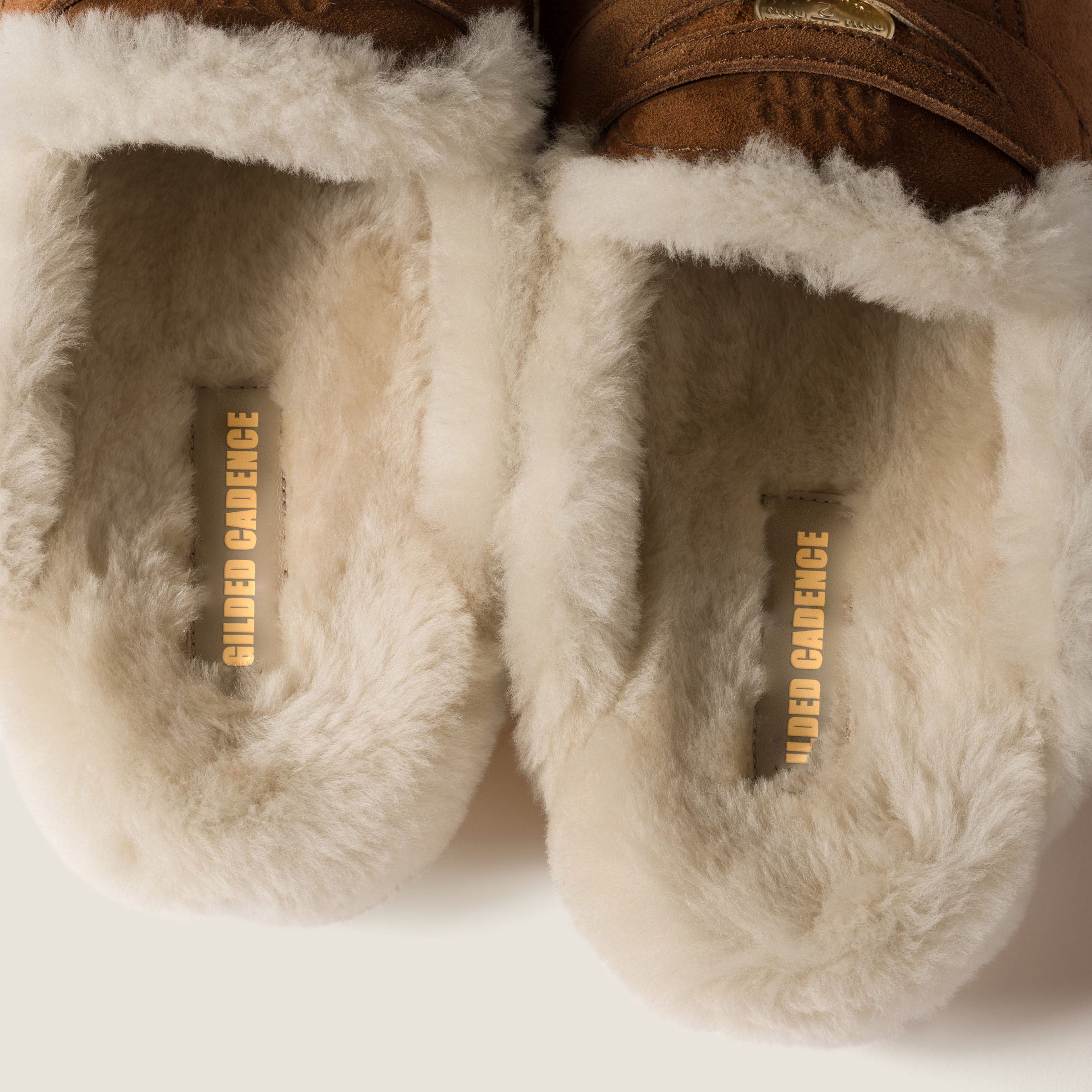 Minimalist Suede Slip-On Mules - Brown