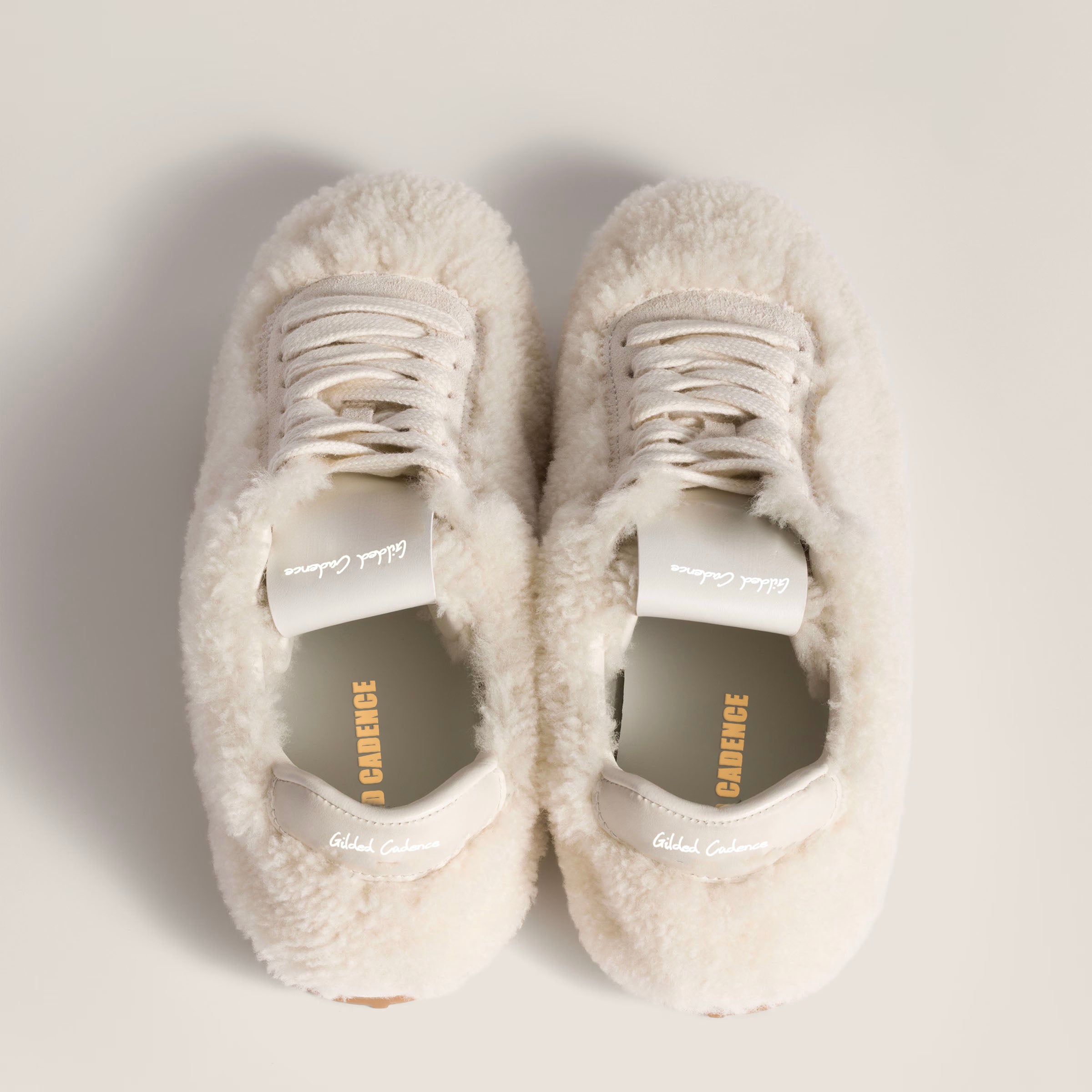 Plume shearling sneakers