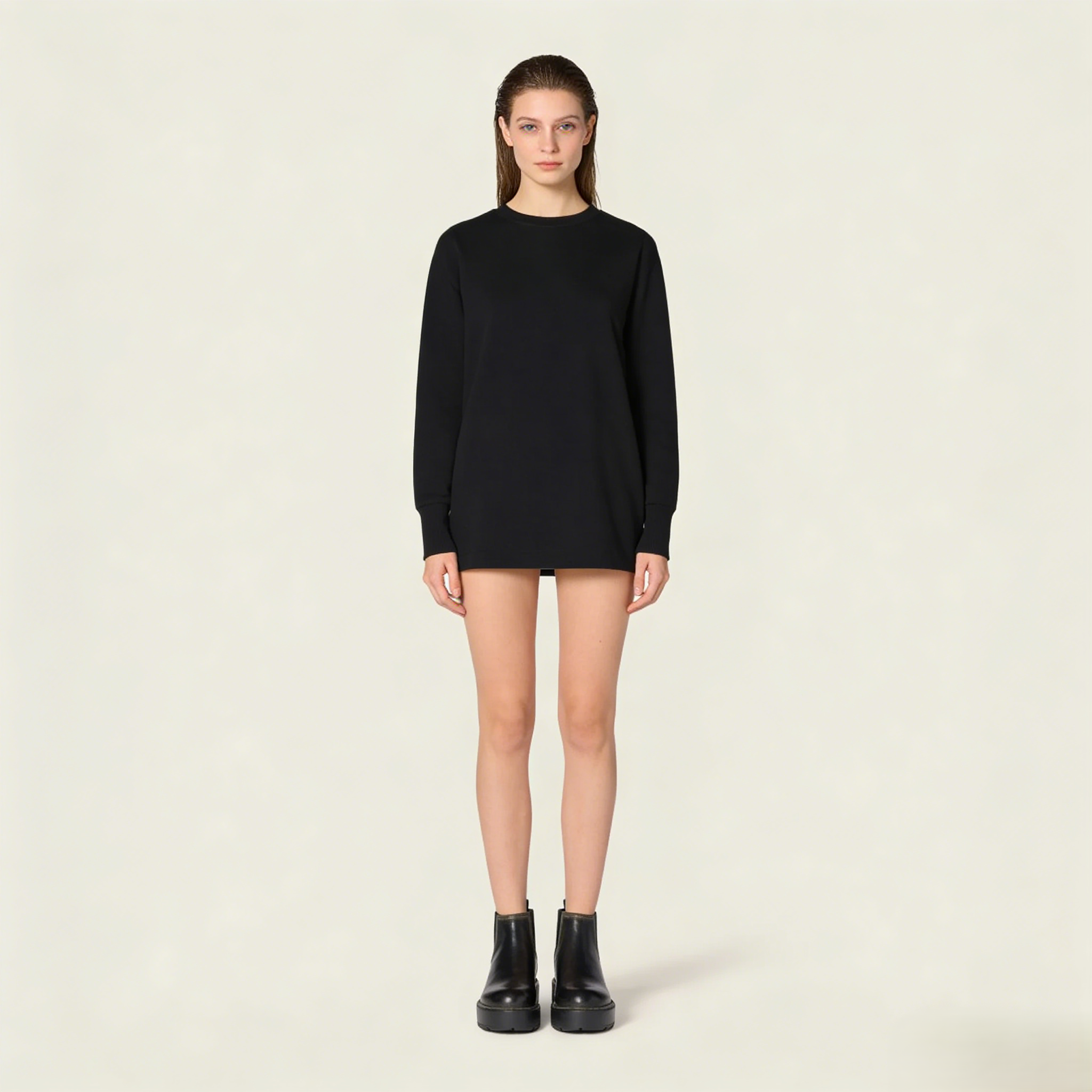 Classic Black Leather Ankle Booties