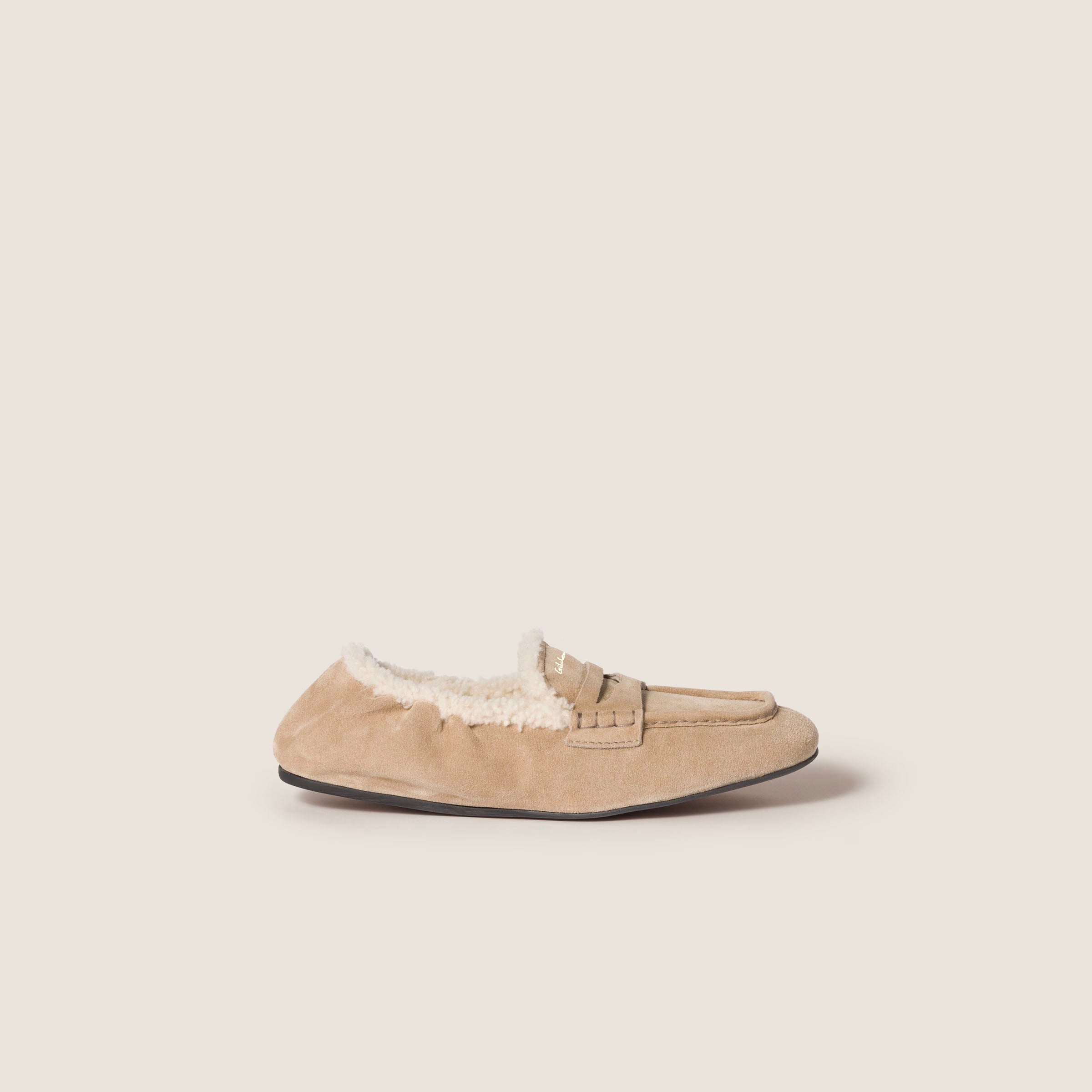 Ruches suede loafers