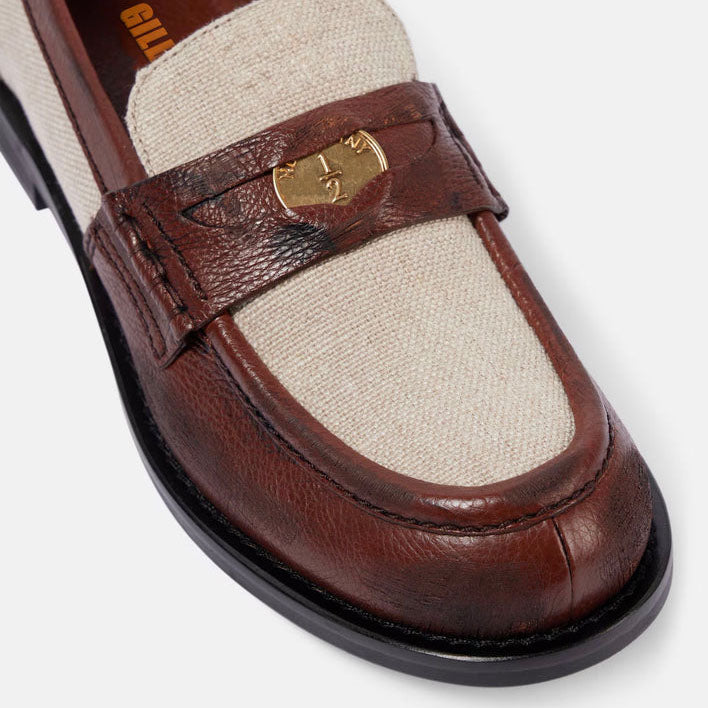 Logo Leather - Trimmed Loafers