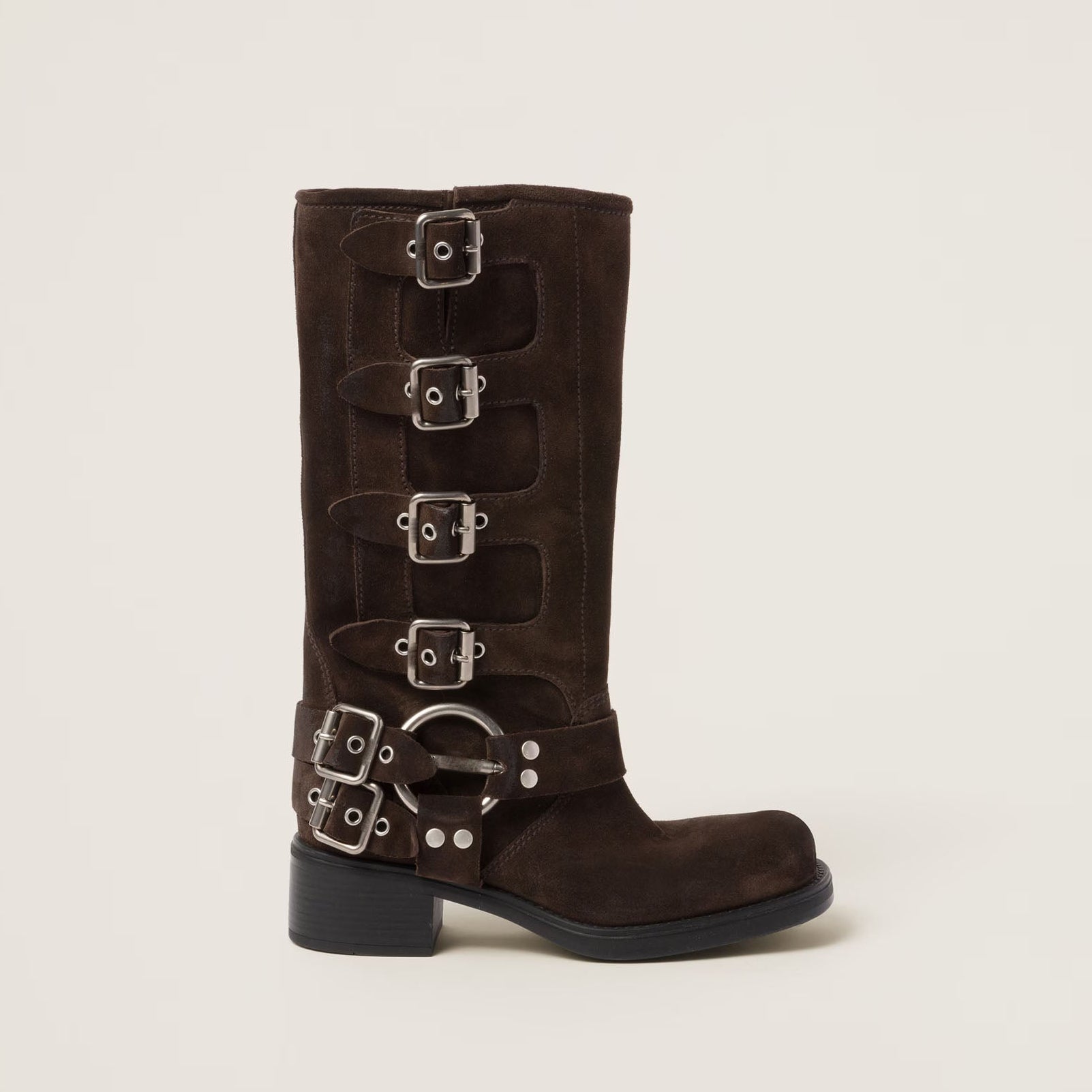 Women's Dark Brown Suede Tall Boots