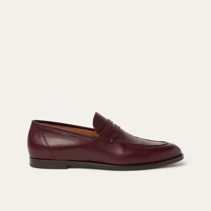 Deep Maroon Calfskin Sergio Loafers