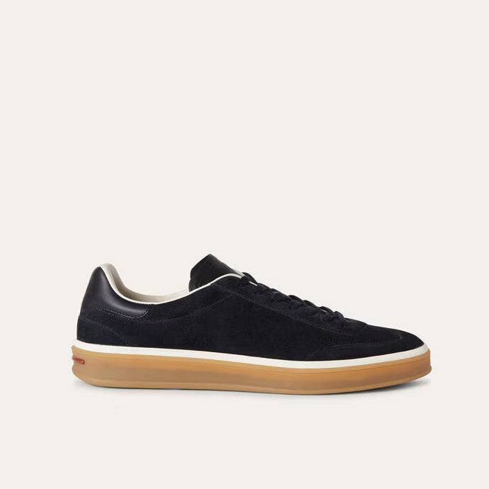Black Suede Tennis Walk Sneakers