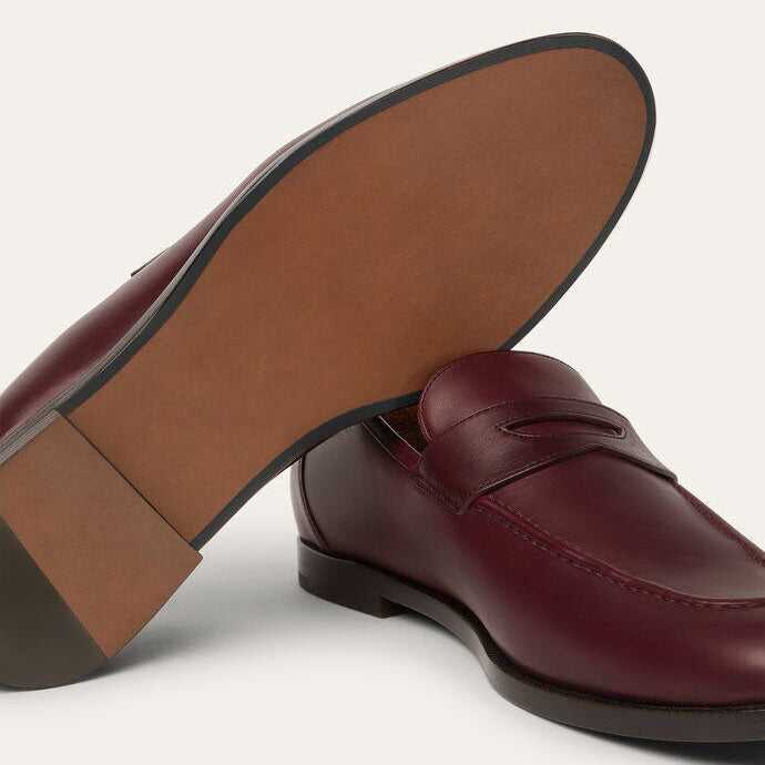 Deep Maroon Calfskin Sergio Loafers