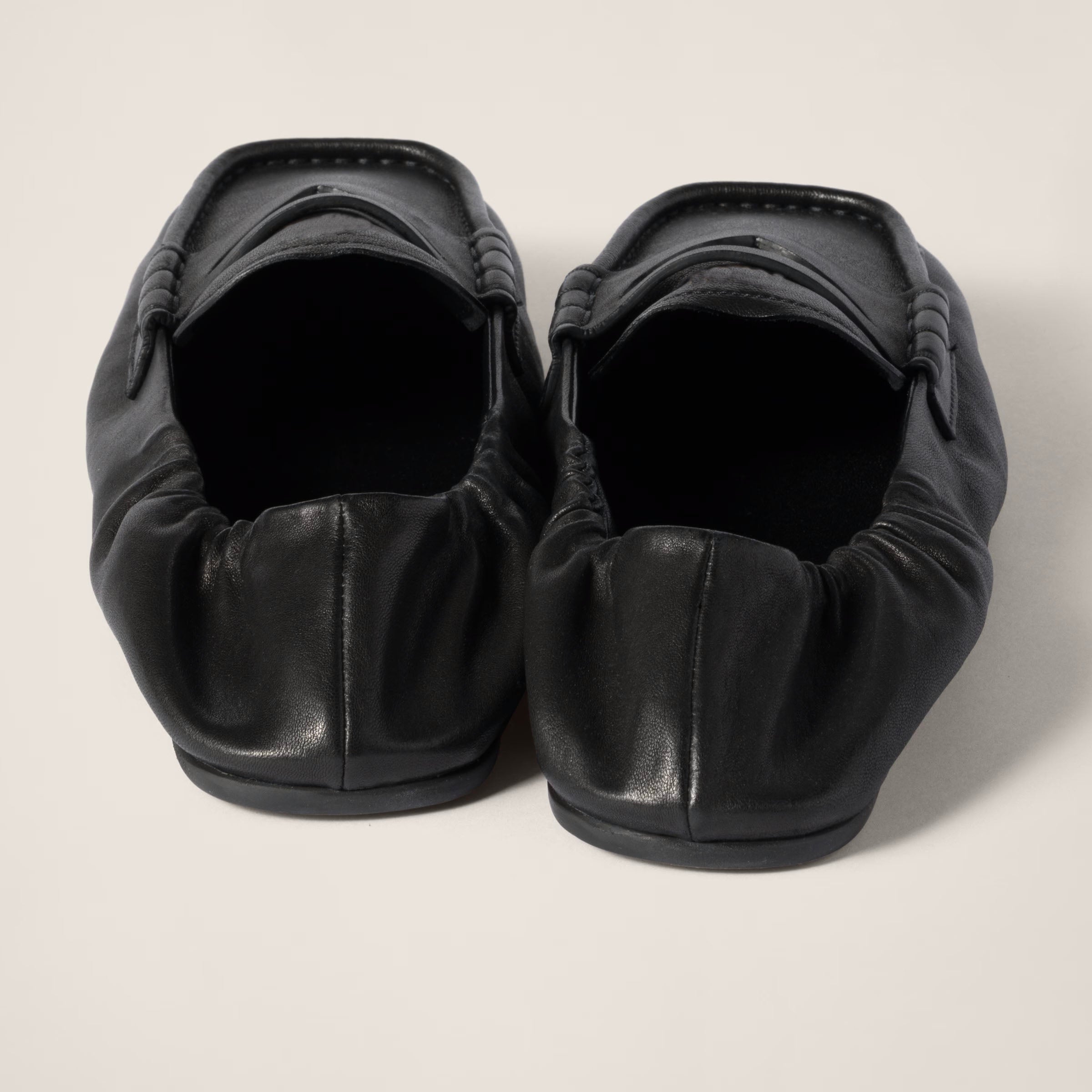 Ruches nappa leather loafers