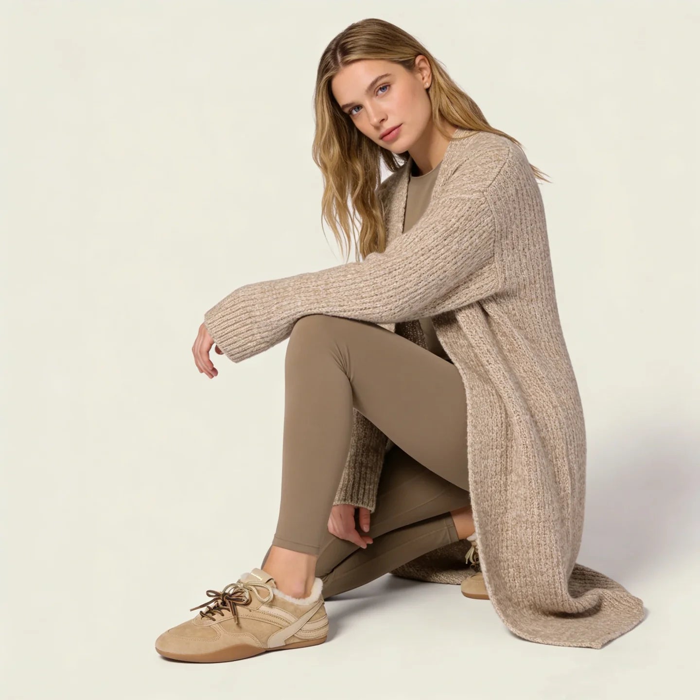 Suede & Shearling Retro Sneakers