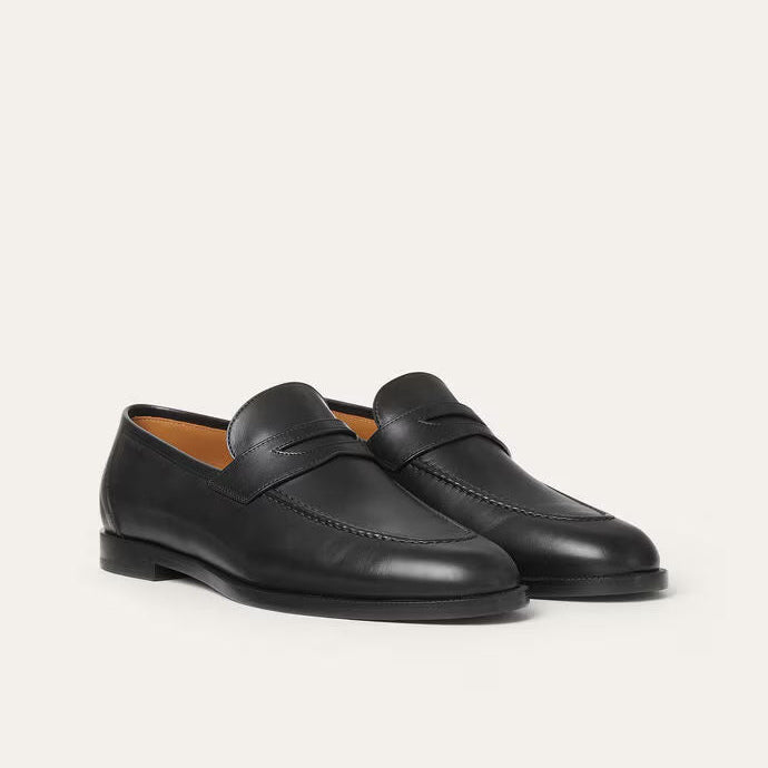 Women's Black Calfskin Sergio Loafers
