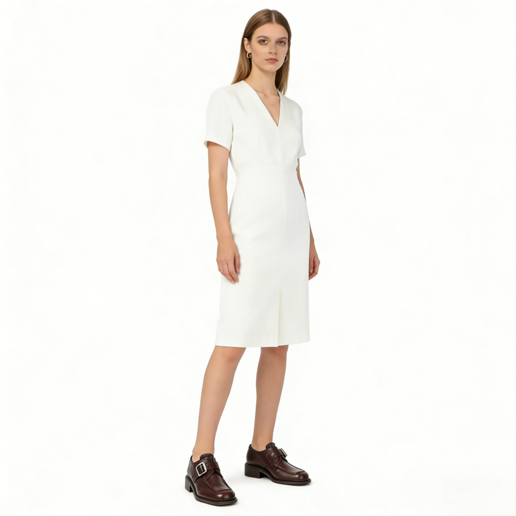 Dark Brown Polished Leather Brogue Shoes