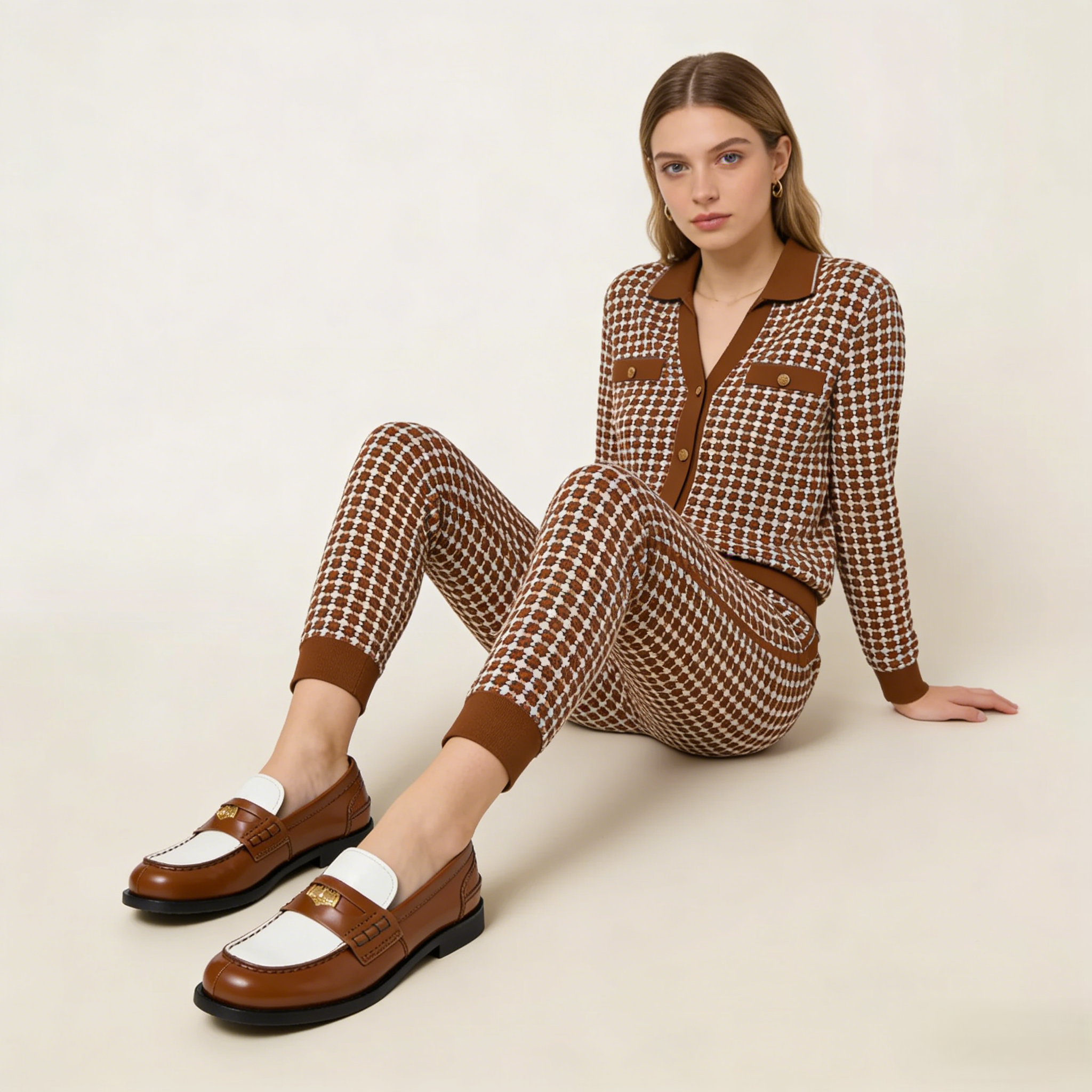 Leather penny loafers