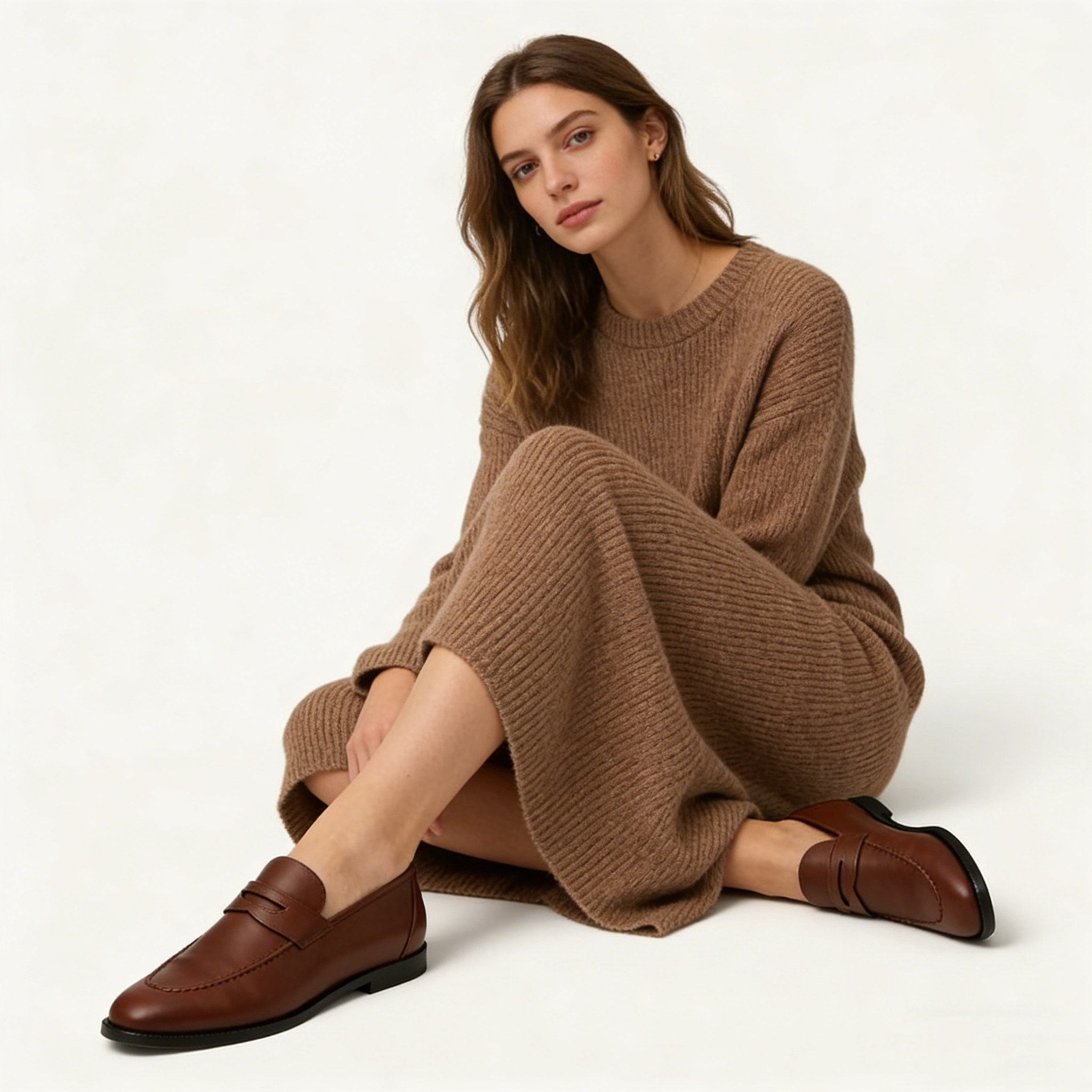 Women's Burnt Tan Calfskin Loafers