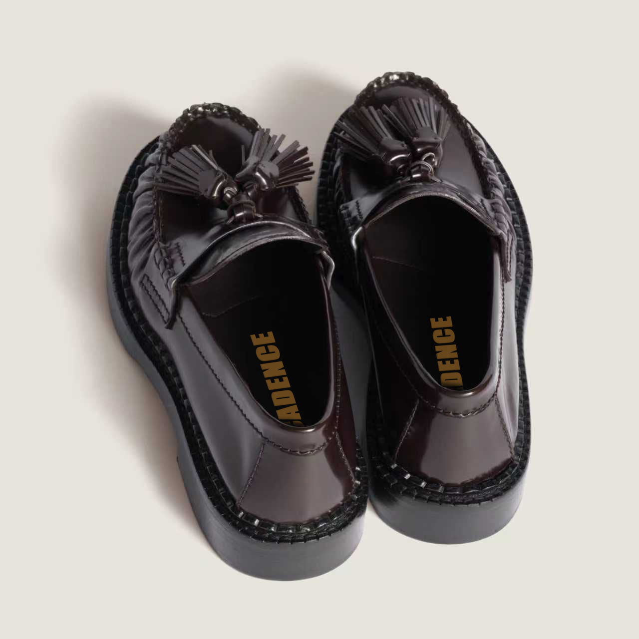 Tassel loafers in polished leather