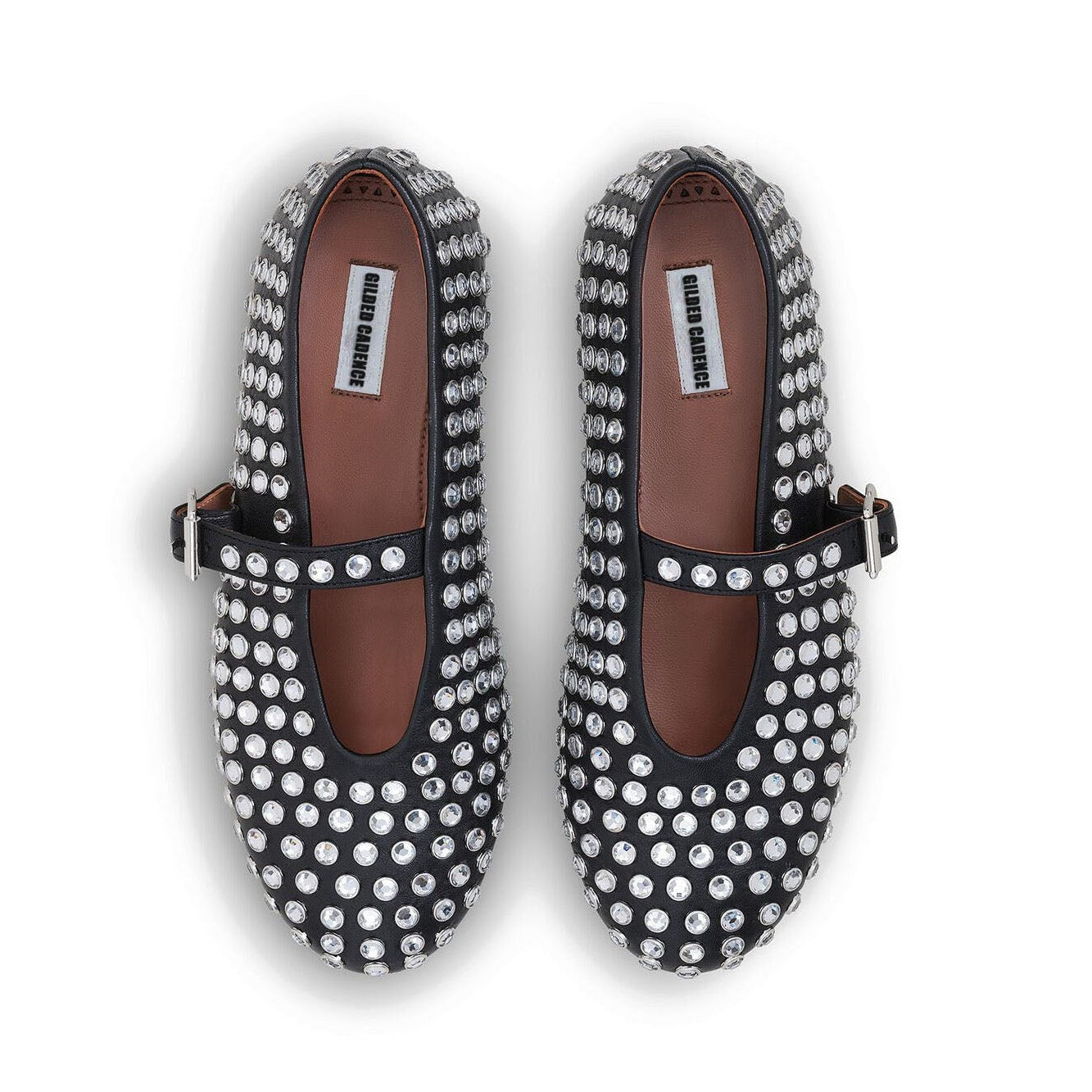 Black Lambskin Ballet Flats