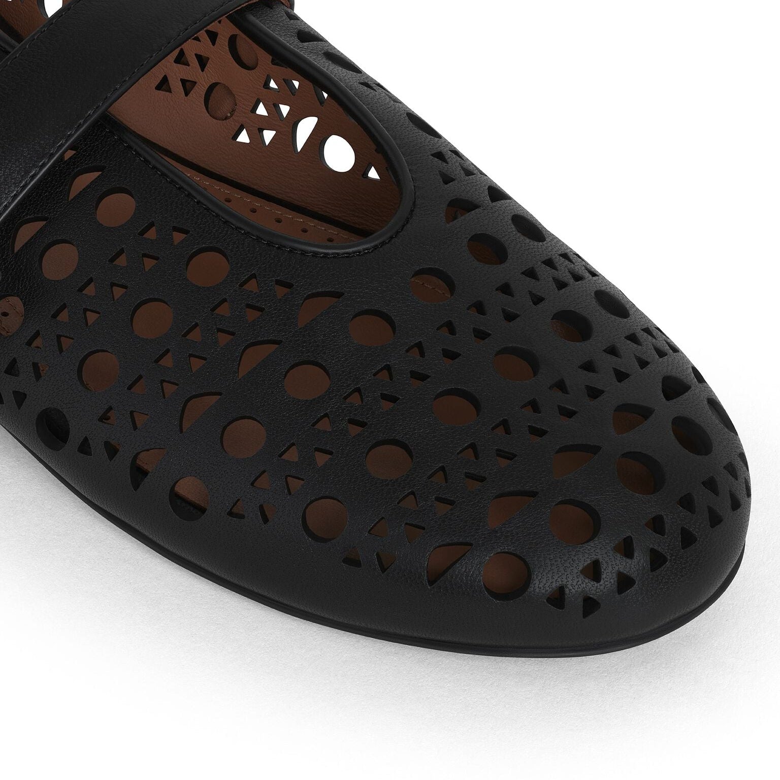 Vienne Perforated Lambskin Ballet Flats