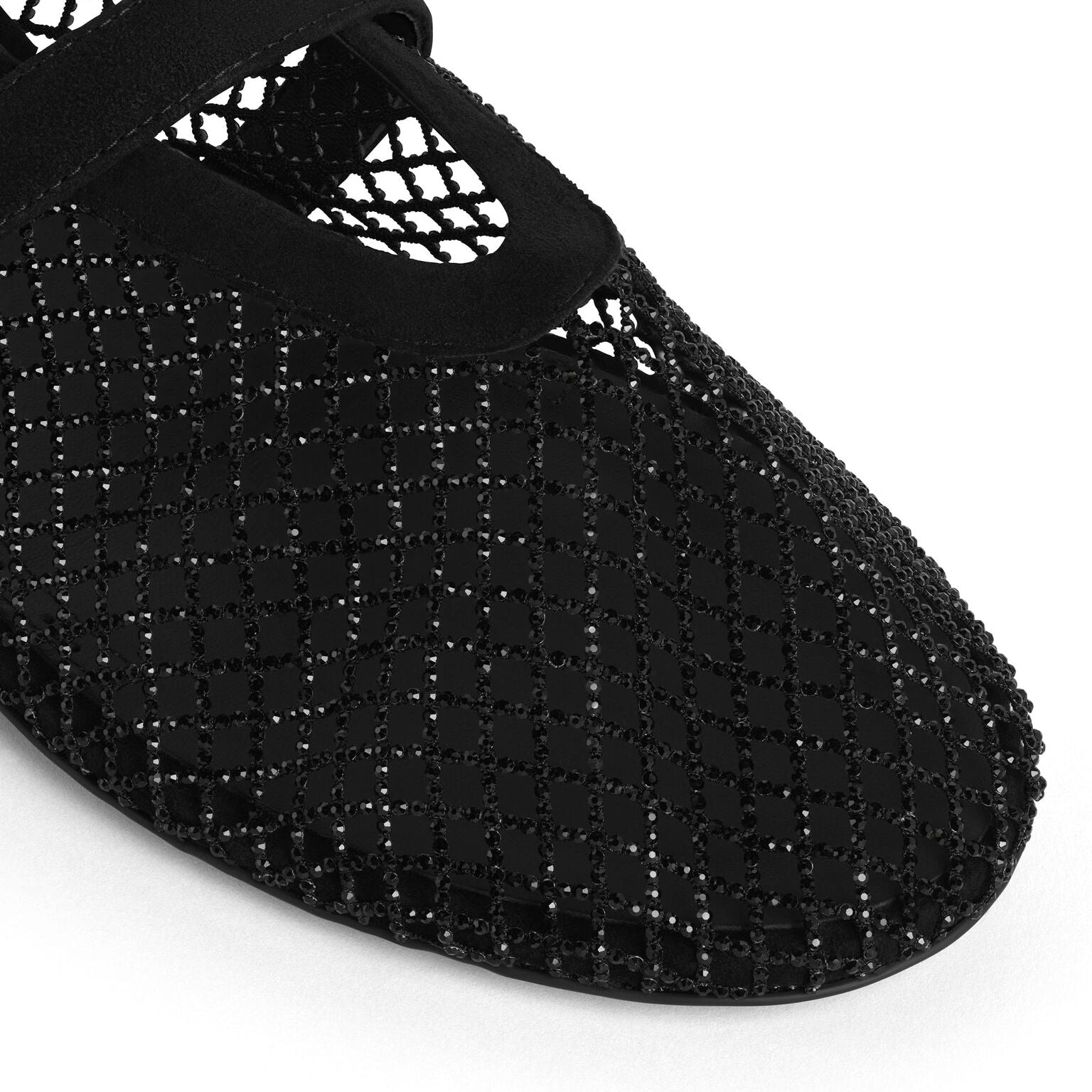 Women's Strass Fishnet Ballet Flats